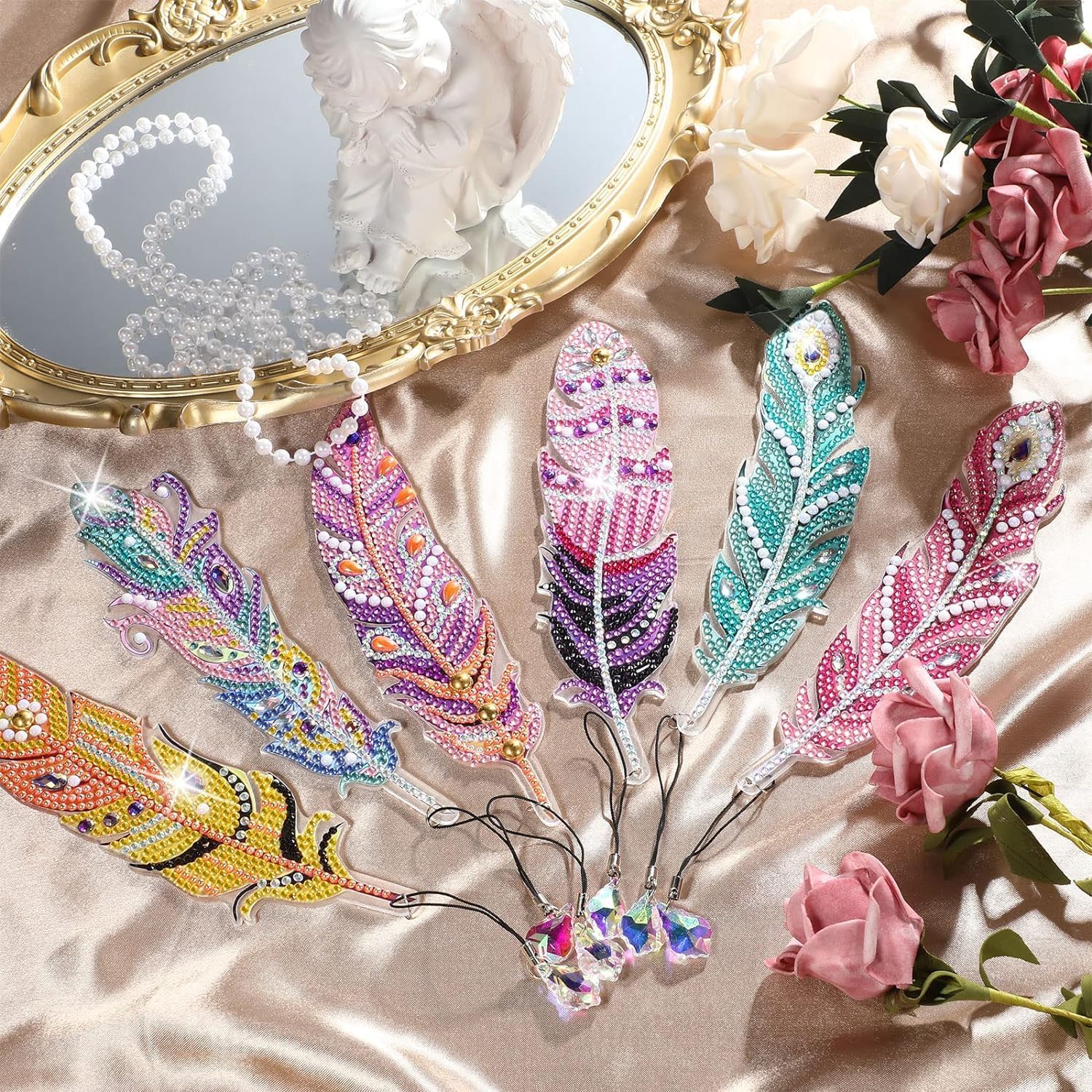 Thumbnail 6 de Jiosdo Bastelset Diamantmalerei Lesezeichen für Mädchen (6–10 Jahre) – Diamond Painting als DIY-Geschenk