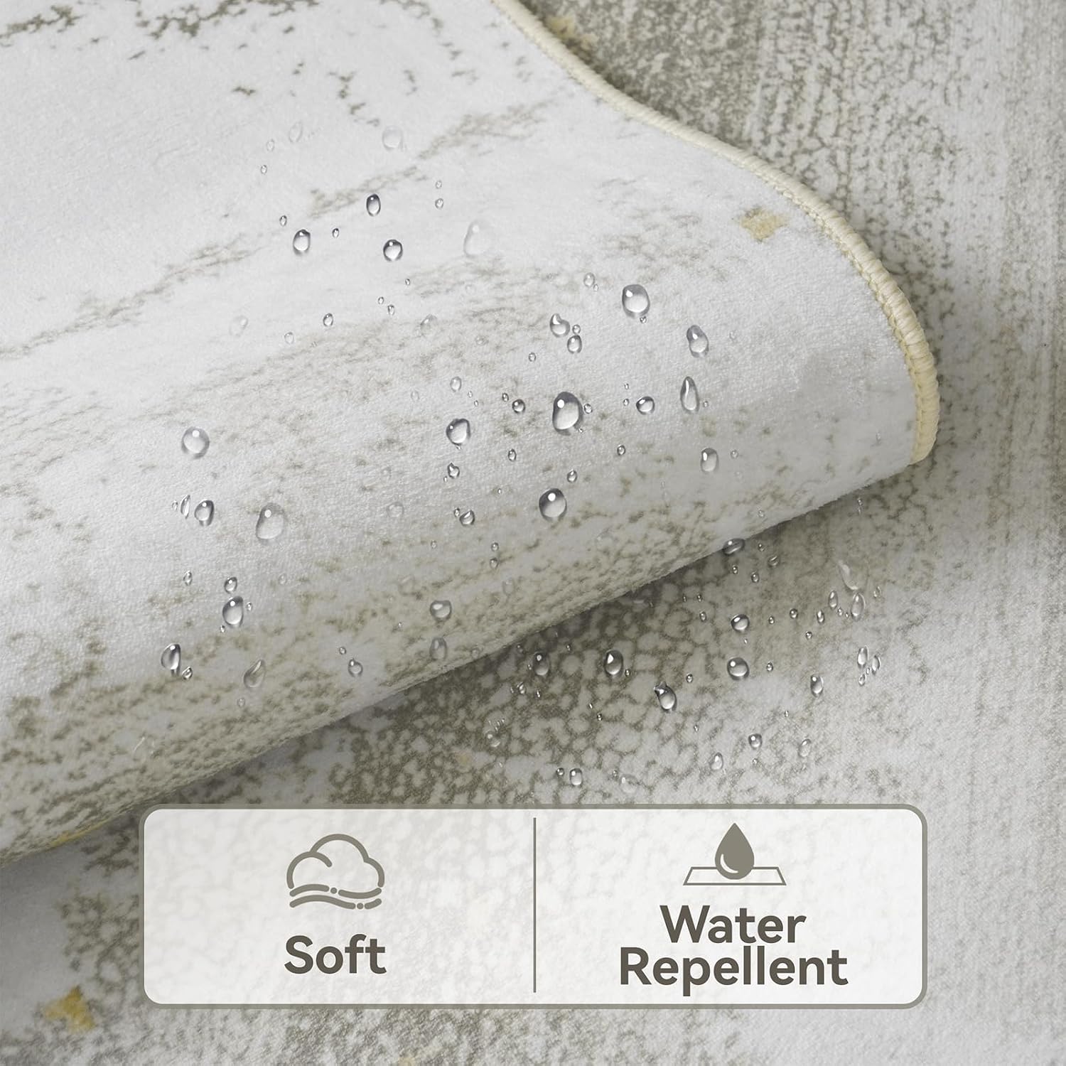 Thumbnail 5 de Kelarea 6x9 Washable Area Rug — Modern Beige