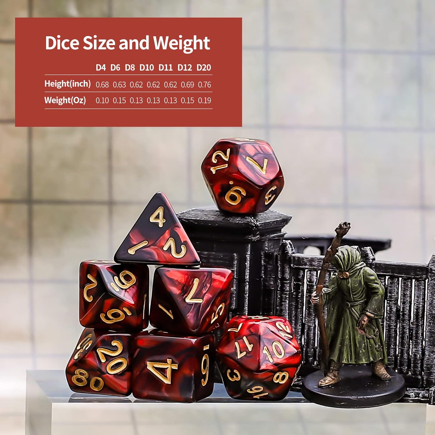 Detalle 2 de CiaraQ Polyhedral Dice Set 35pcs