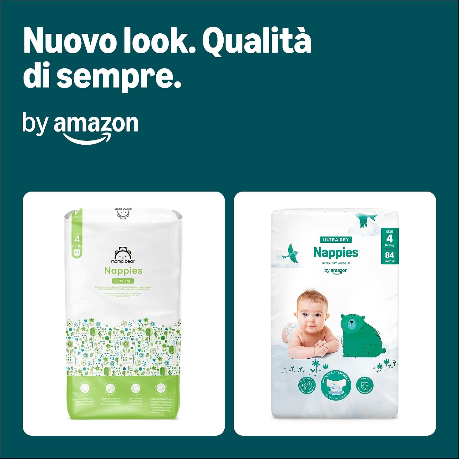 Thumbnail 1 de by Amazon Ultra Dry Nappies Taglia 4 168 pannolini