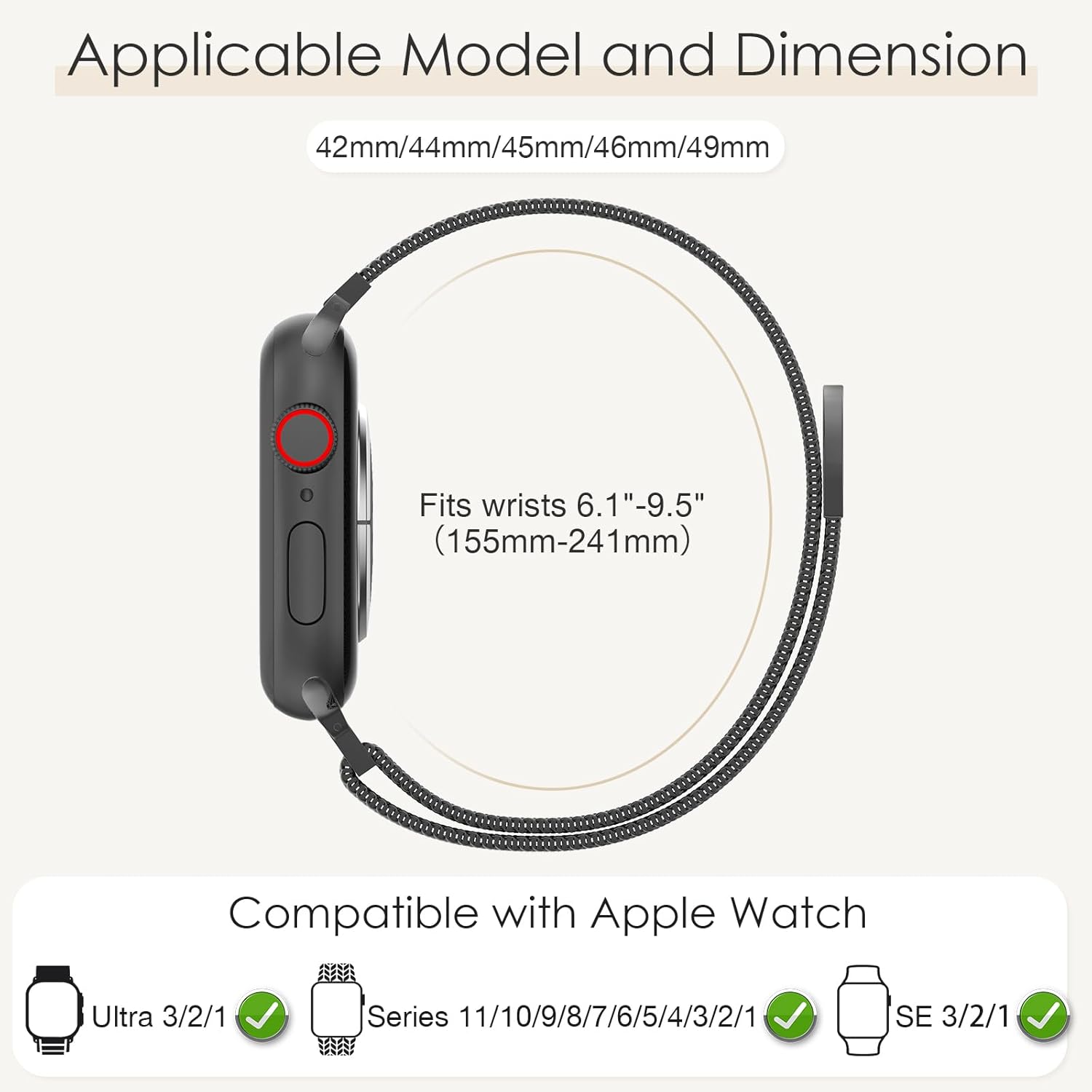 Detalle 2 de Milanese Loop magnetic 38 to 49mm