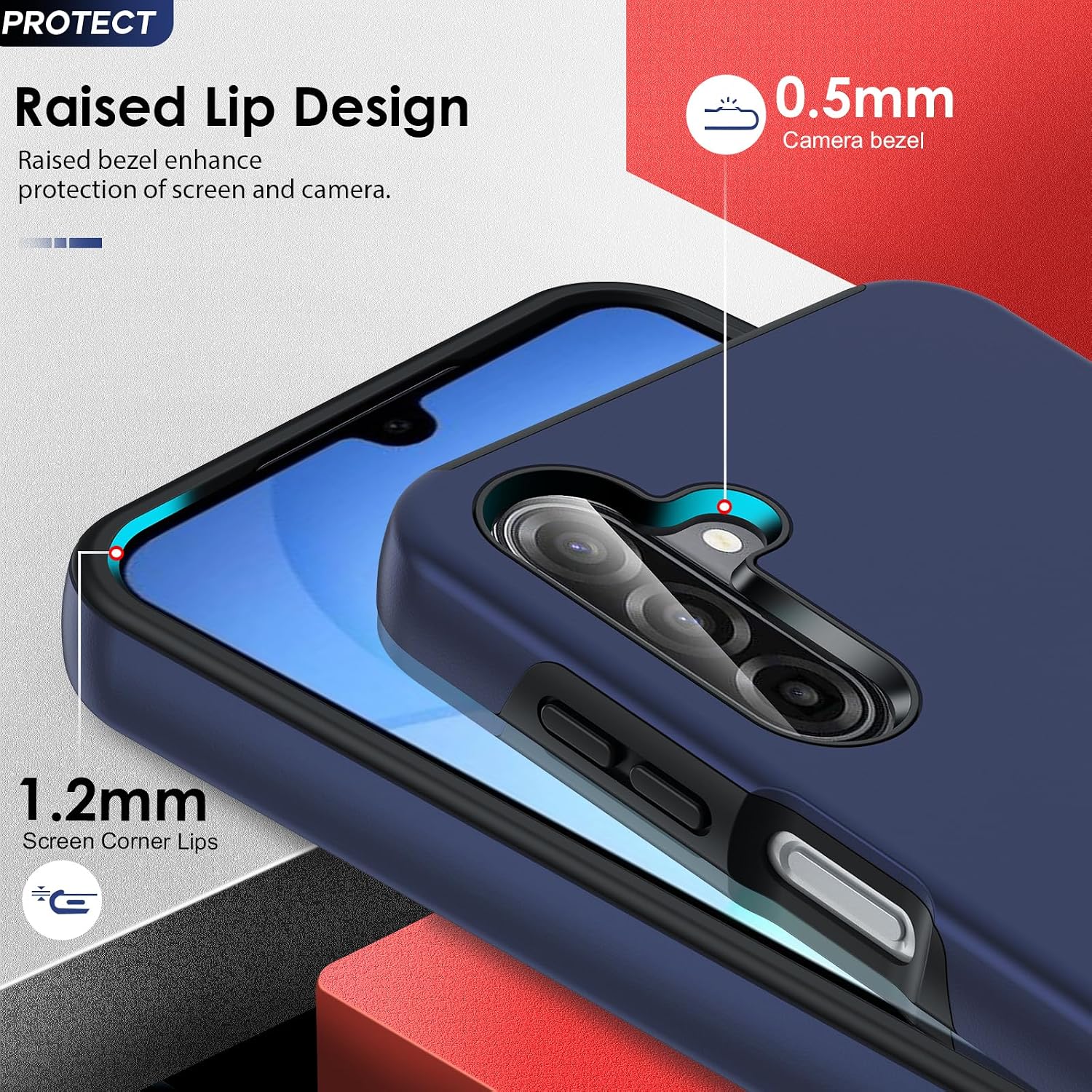 Thumbnail 2 de LeYi Case for Samsung Galaxy A17 with 2 Tempered Glass Protectors and Built-in Ring Stand