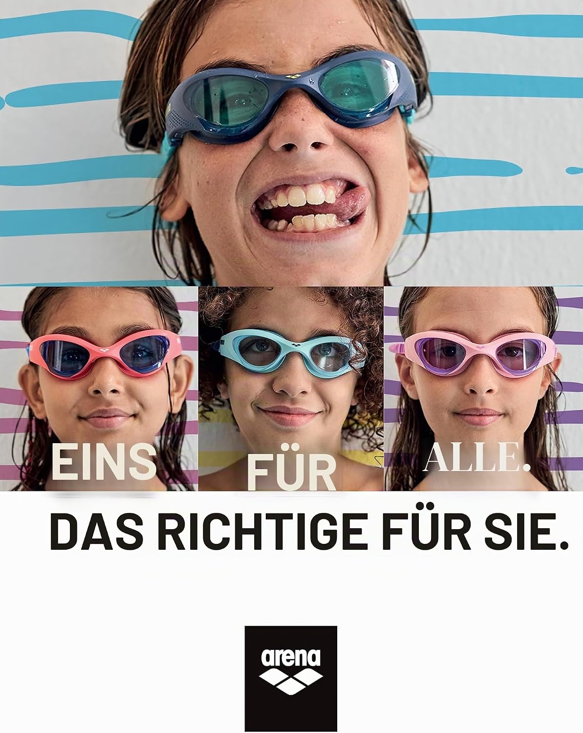 Detalle de ARENA The One Junior Kinderschwimmbrille – robuste Passform für junge Schwimmer (6–12 Jahre)