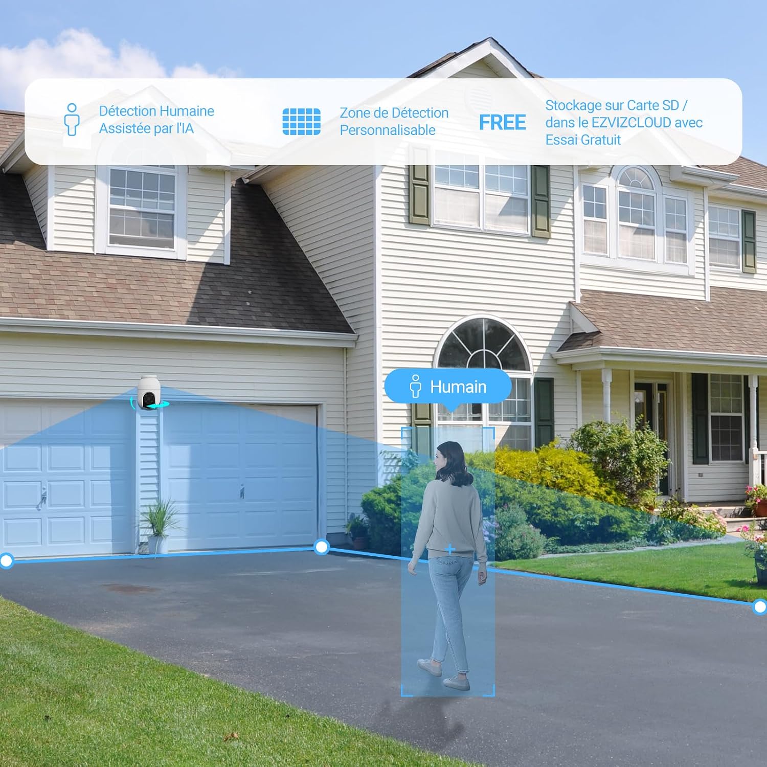 Thumbnail 3 de EZVIZ C8c 2MP caméra surveillance extérieure 360° avec suivi