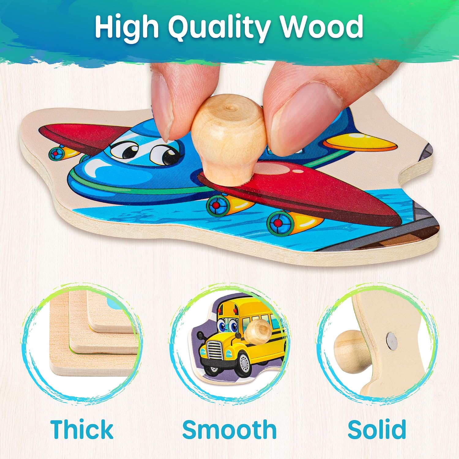 Detalle 2 de SYNARRY Wooden Puzzles 6-set 🧩