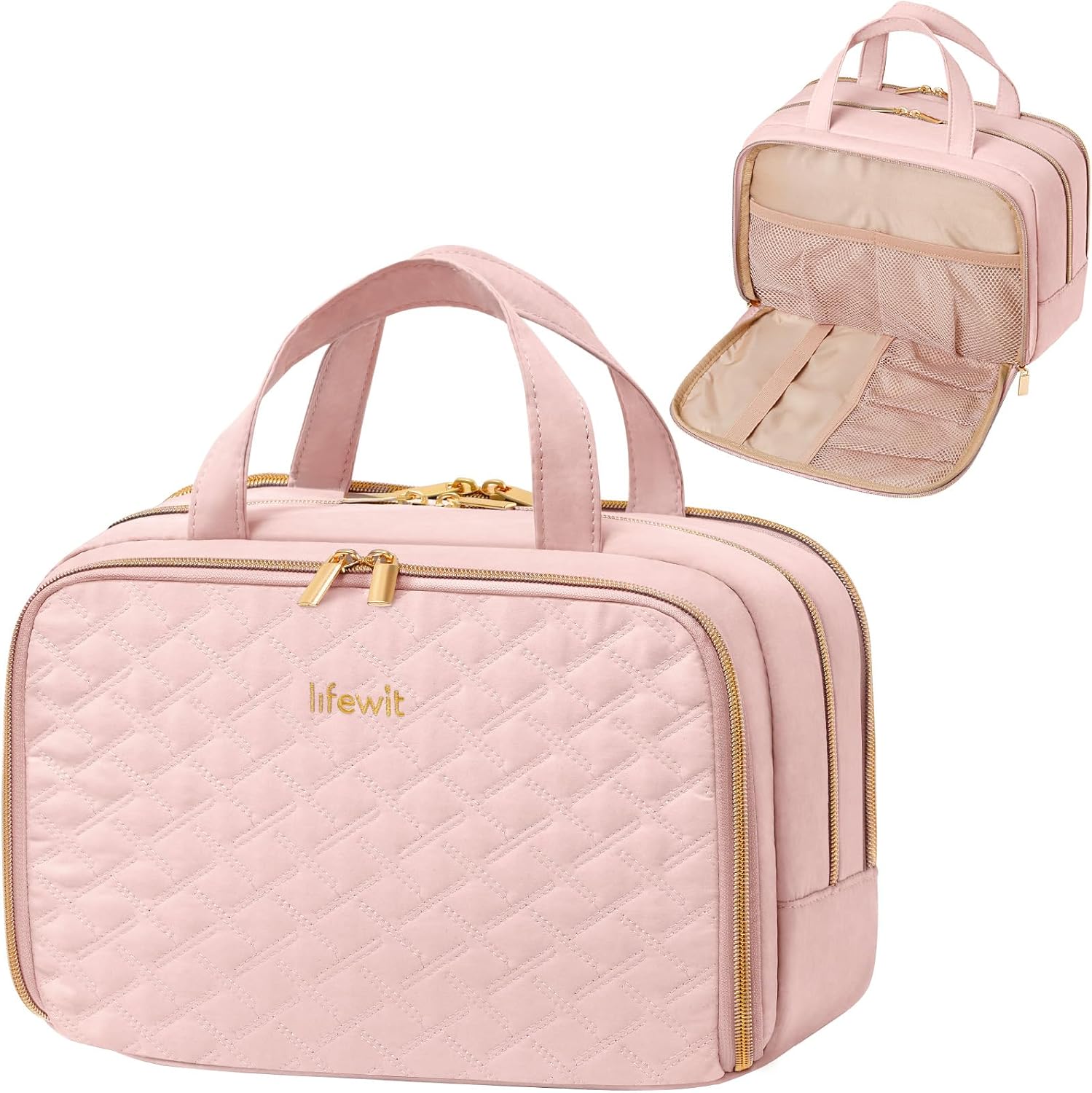 Detalle de Lifewit Reise Kulturtasche Damen 10L Rosa