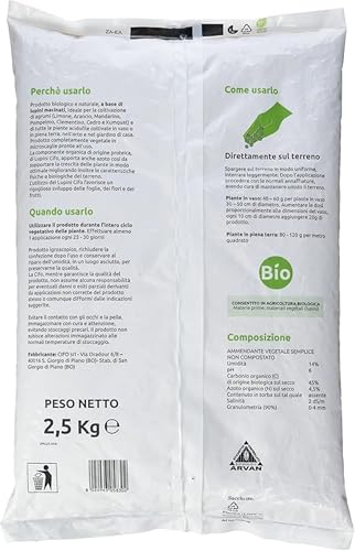 Detalle 2 de CIFO Concime Agrumi a base di lupini macinati 2,5 Kg: nutrimento sostenibile per limoni, arance e piante acidofile