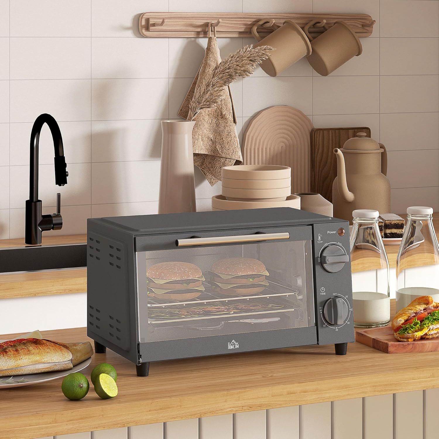 Thumbnail 1 de HOMCOM Mini Oven 9L Compact Countertop Oven