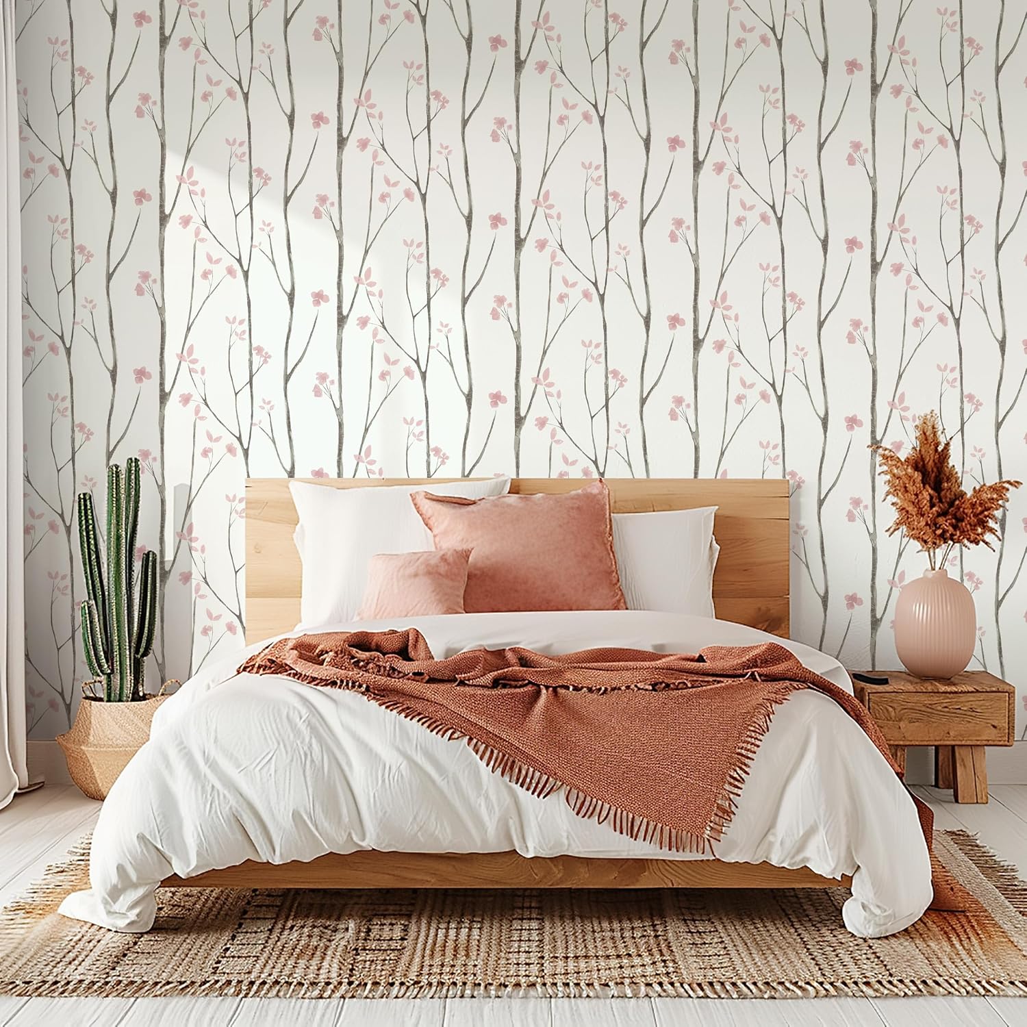 Thumbnail 3 de Timeet Peel and Stick Boho Leaf Wallpaper