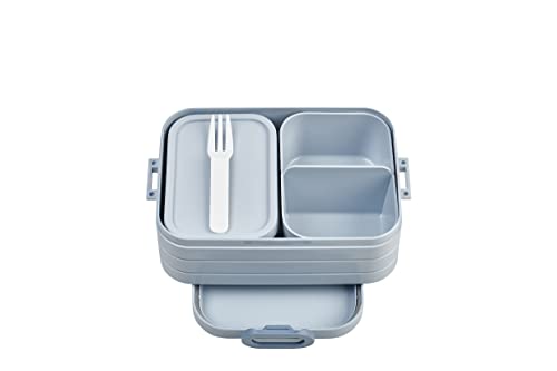 Detalle de Mepal Bento Brotdose Midi TAB Nordic blue – 900 ml, 2 Sandwiches oder 4 Brotscheiben