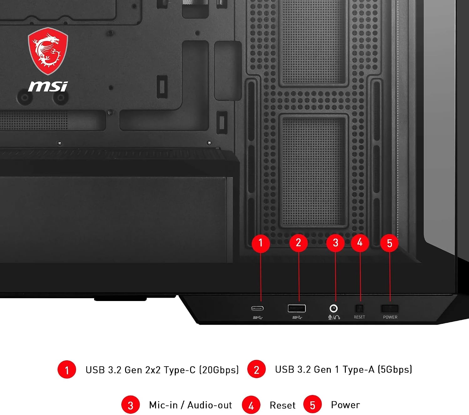 Detalle 2 de MSI MAG PANO M100L boîte PC Micro-ATX