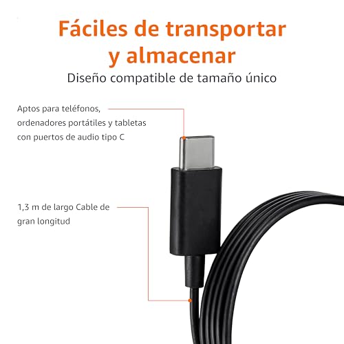 Detalle de Amazon Basics Alámbrico USB-C auriculares intraurales