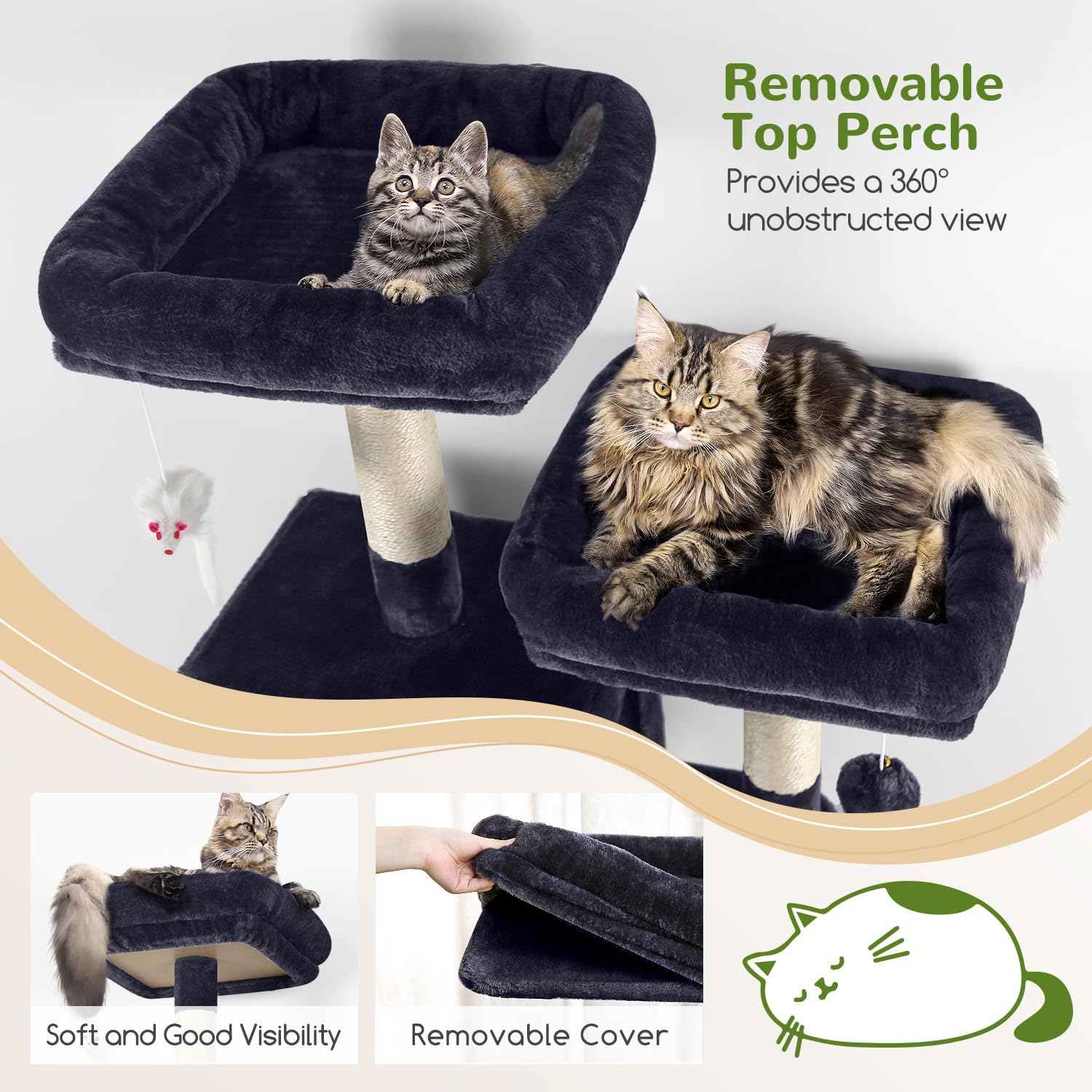 Detalle 2 de Globlazer Cat Tree, 71-Inch