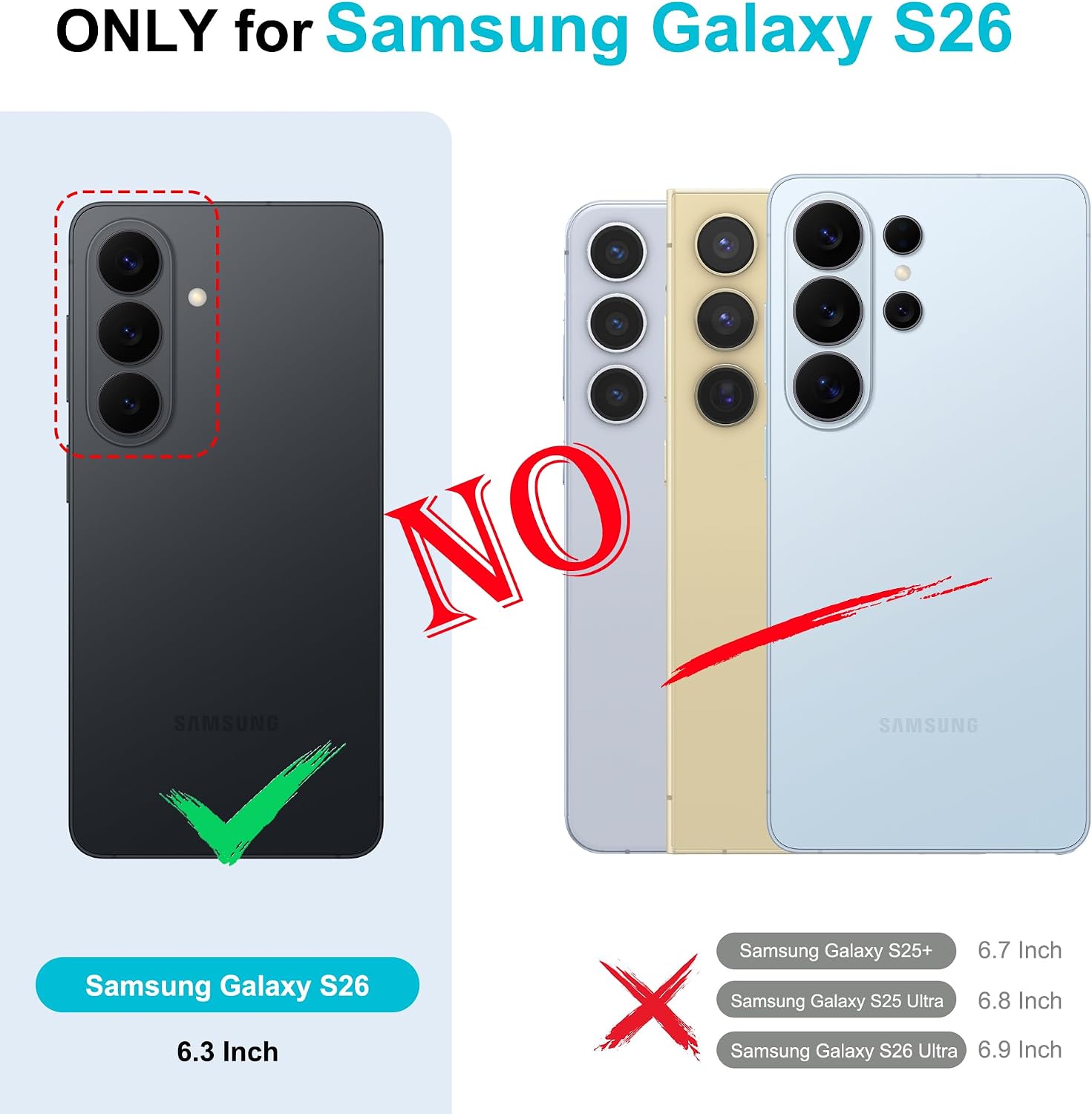 Thumbnail 6 de Kuafcase for Samsung S26 Case with 4 Card Slots, Magnetic Closure and Kickstand – Black