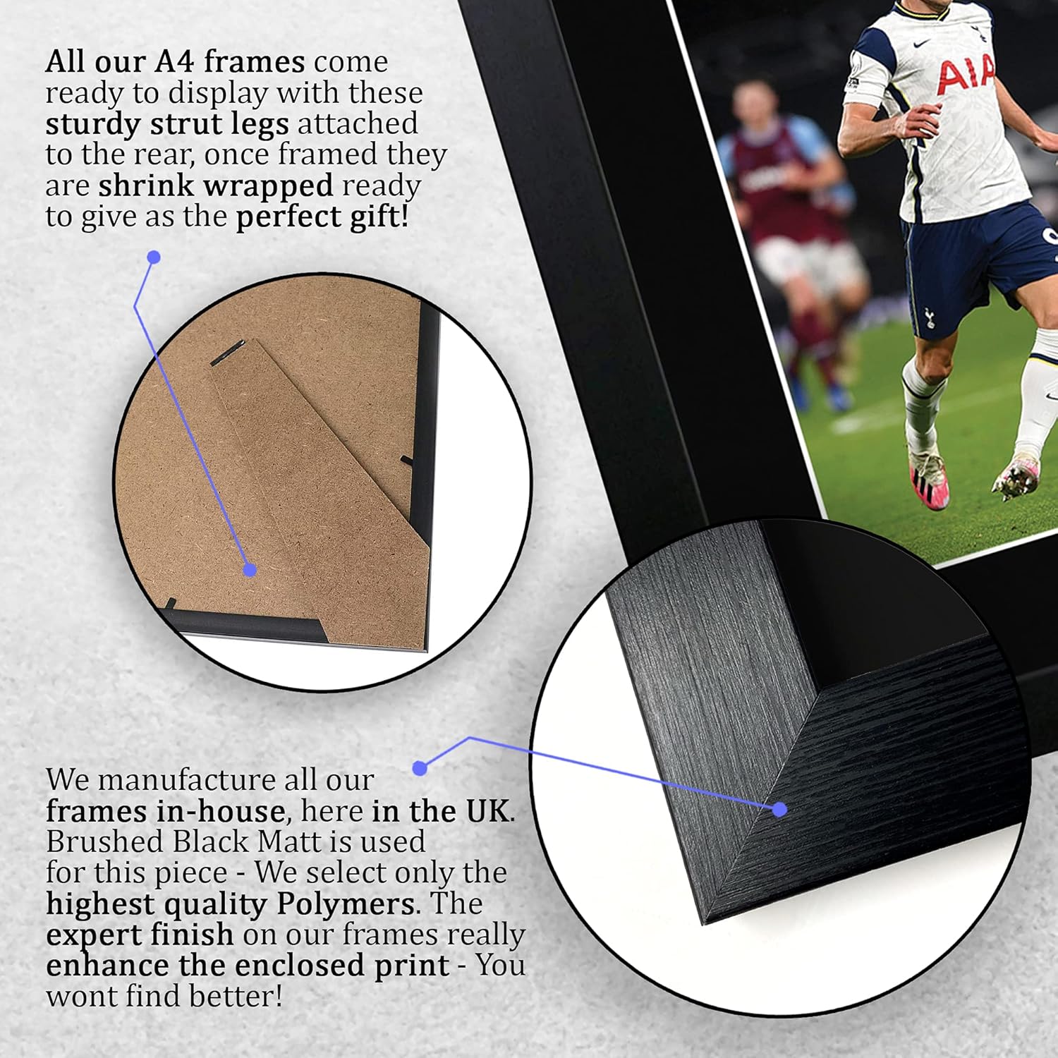 Thumbnail 6 de Gareth Bale Signed A4 Framed Print by HWC Trading