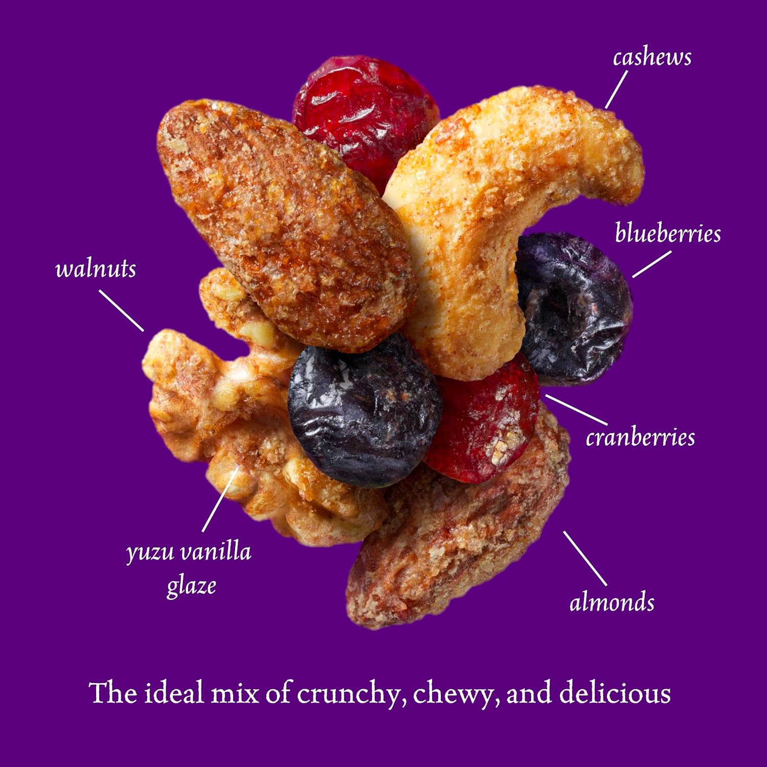 Detalle 2 de Sahale Snacks Blueberry Yuzu Glazed Mix, 1.5 oz, 18-Pack Nut Snack