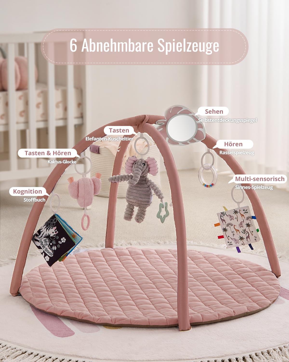 Detalle de Blissful Diary Spielbogen Baby 6 Spielzeuge