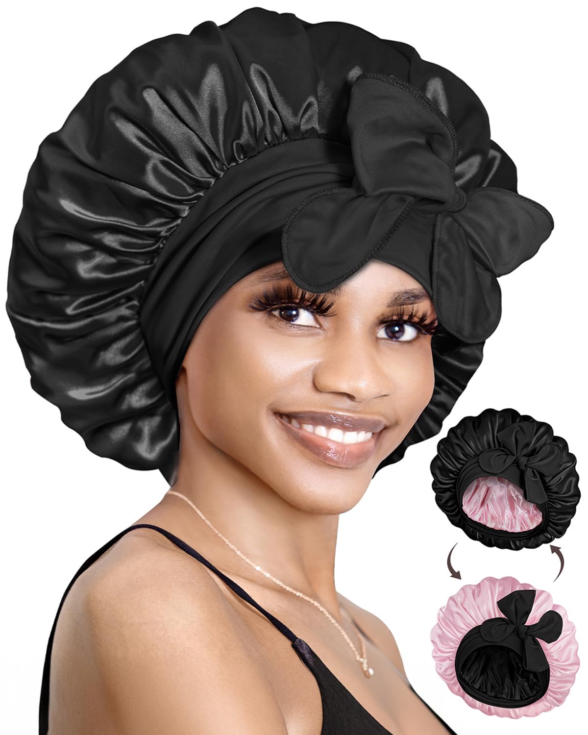 Detalle de BONNET QUEEN Seidenhaube Doppelseitig 🎀