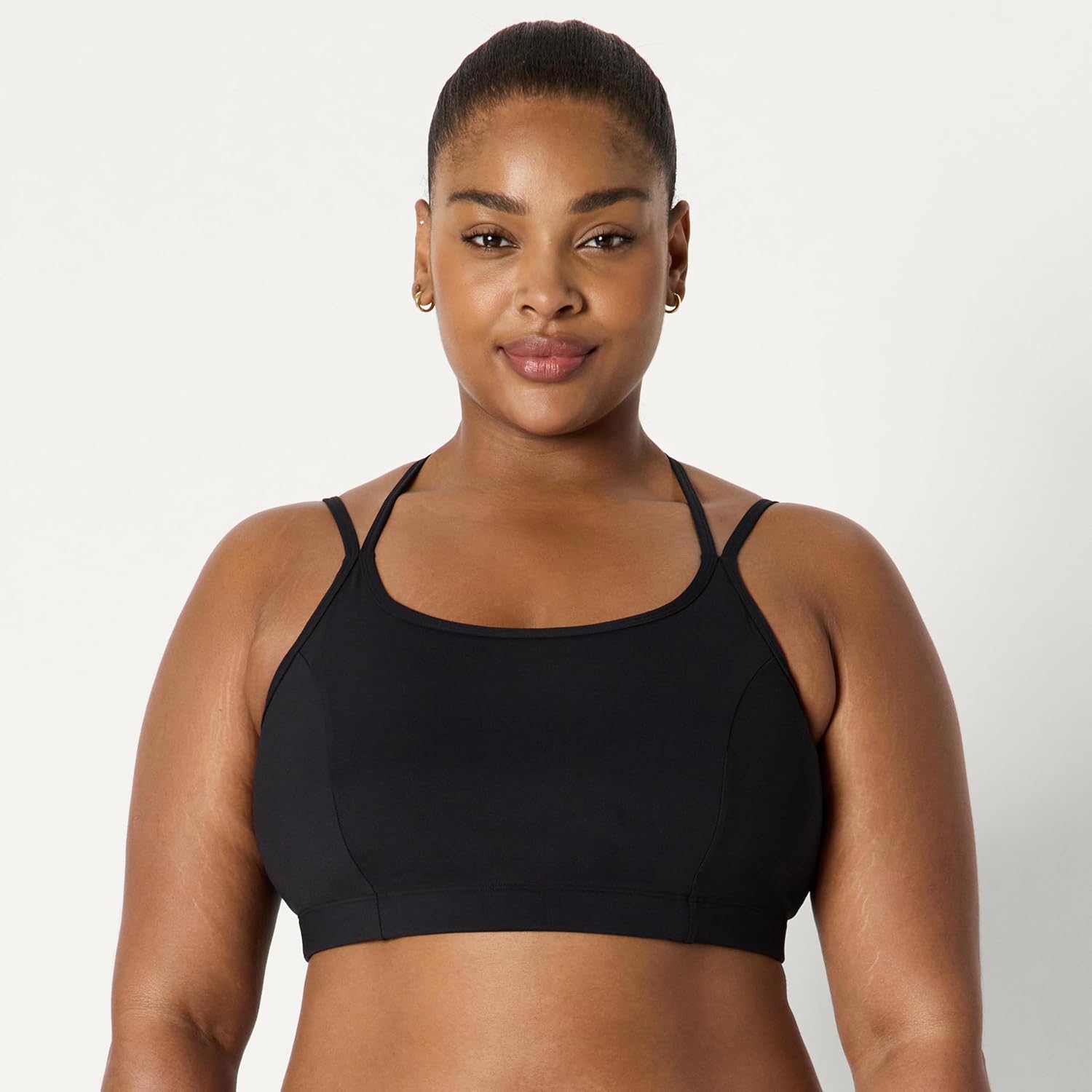 Detalle de Amazon Essentials Women's Active Total Train Light Support Strappy Back Gym Workout Sports Bra