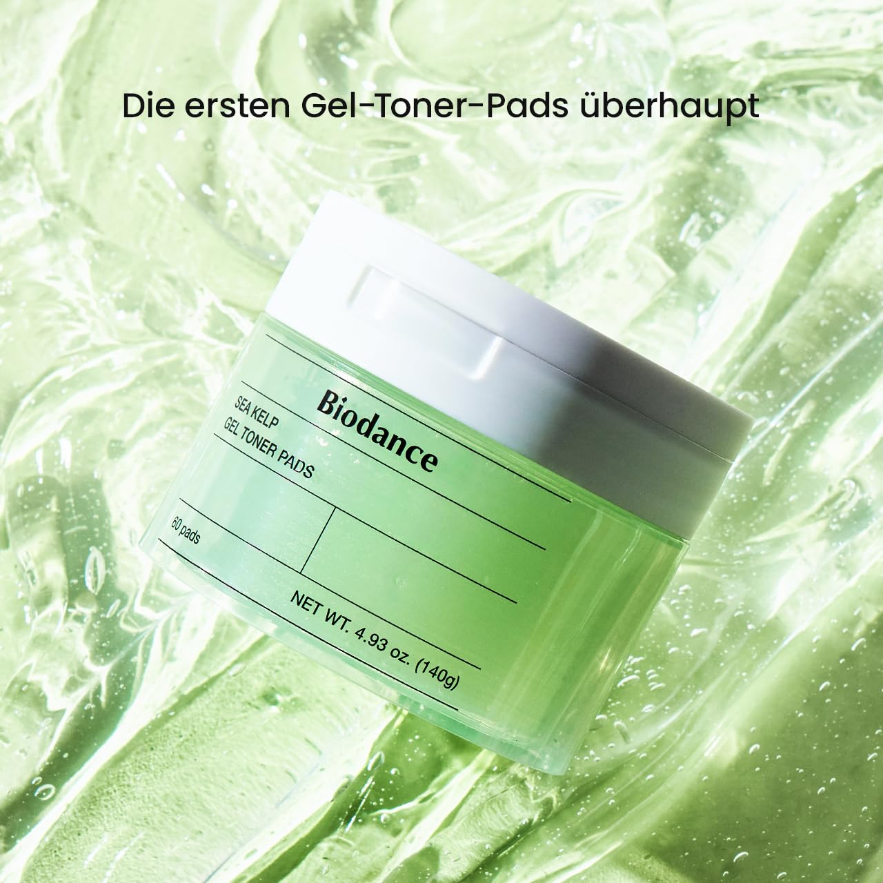 Detalle de BIODANCE Meeresalgen Gel-Toner-Pads – beruhigende Pflege für empfindliche Haut, Öl- und Talgkontrolle