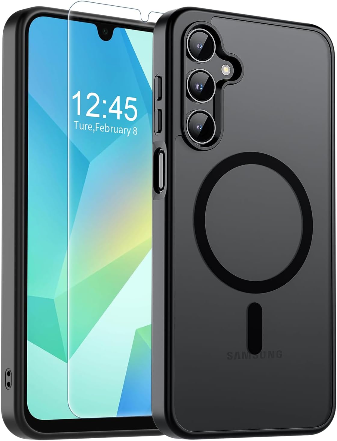 Detalle de SUPFINE Magnetic Case for Samsung Galaxy A16 5G with Screen Protector — Slim, Shockproof & Mag-Driven