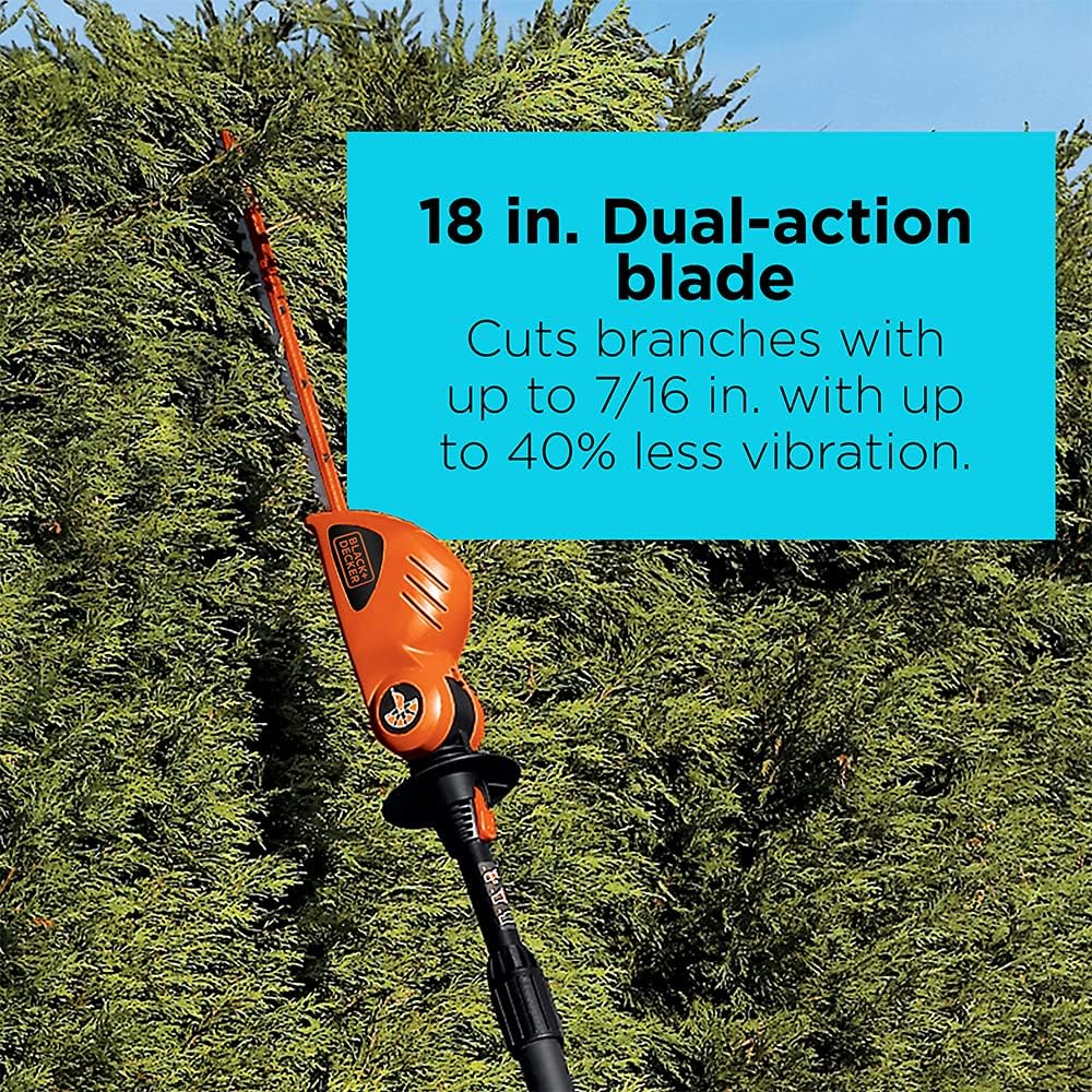 Thumbnail 2 de BLACK+DECKER Cordless Pole Hedge Trimmer, 18-inch