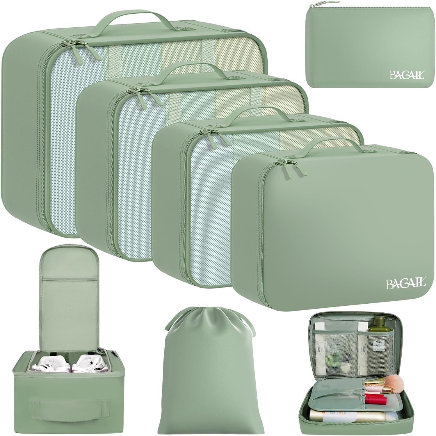 Detalle de BAGAIL Packwürfel 8-teilig für Reisen