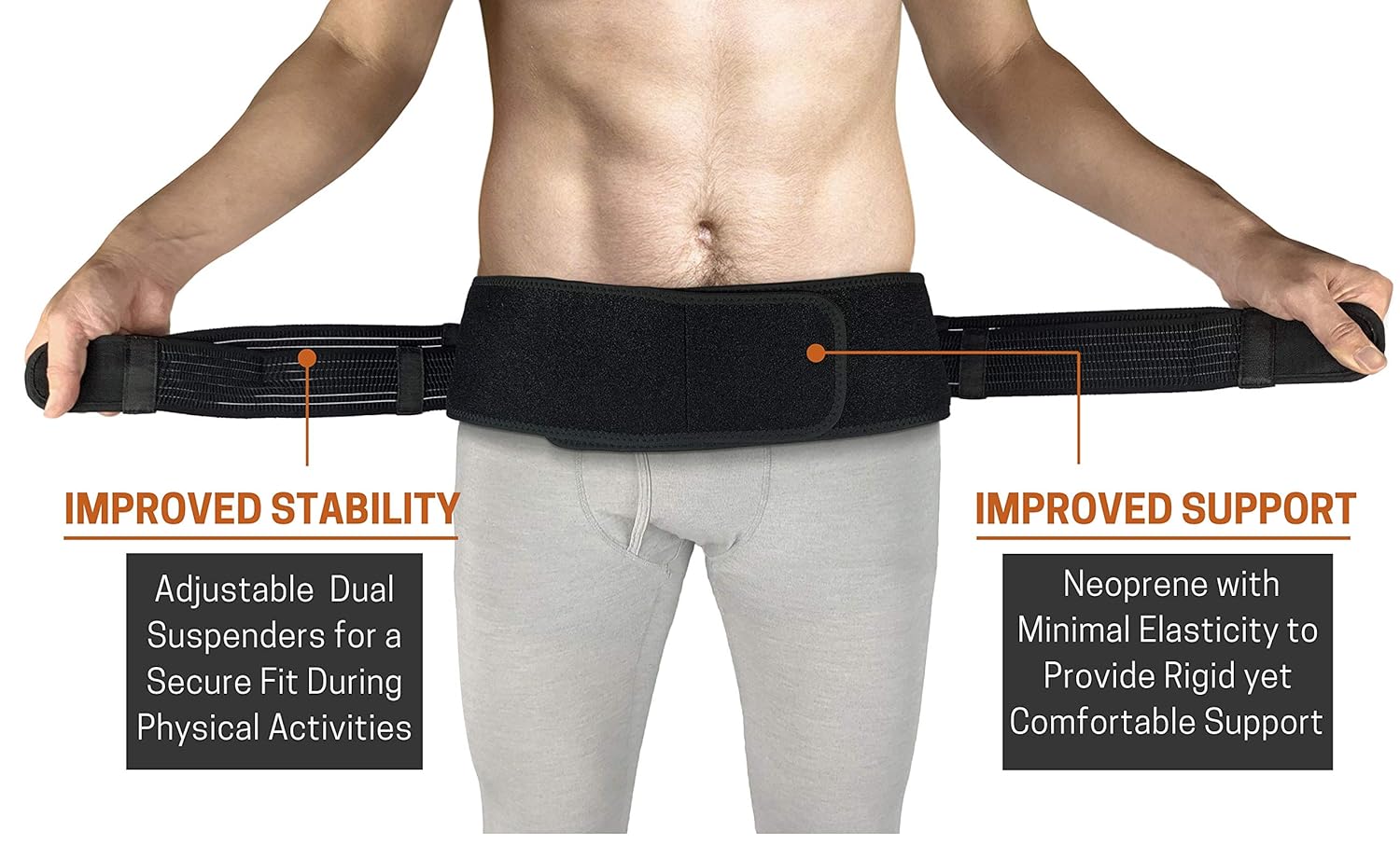 Detalle 2 de Vriksasana Sacroiliac Hip Belt for SI Joint Support (Regular, Black)