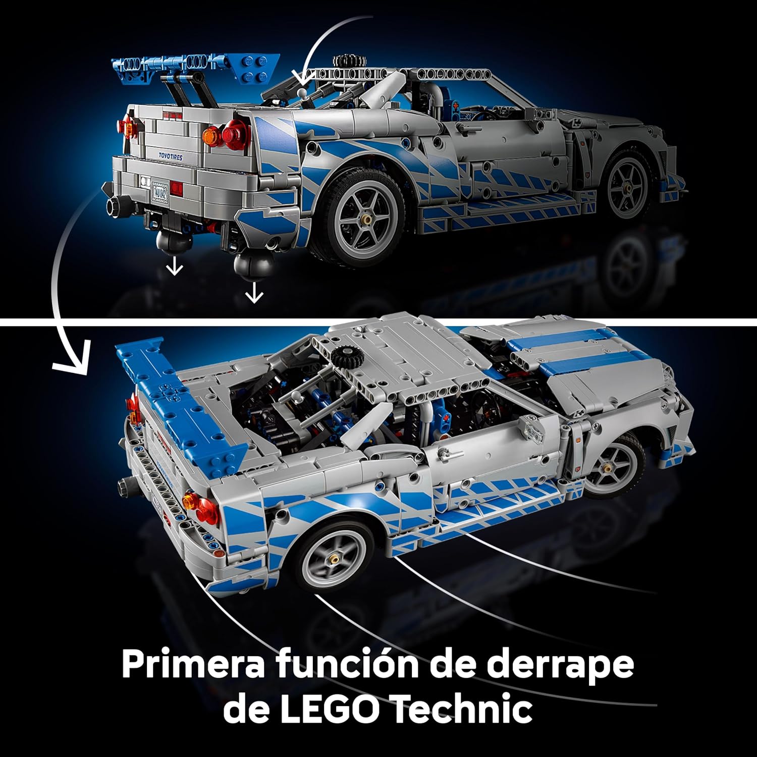 Detalle de LEGO Technic 42210 Nissan Skyline GT-R R34