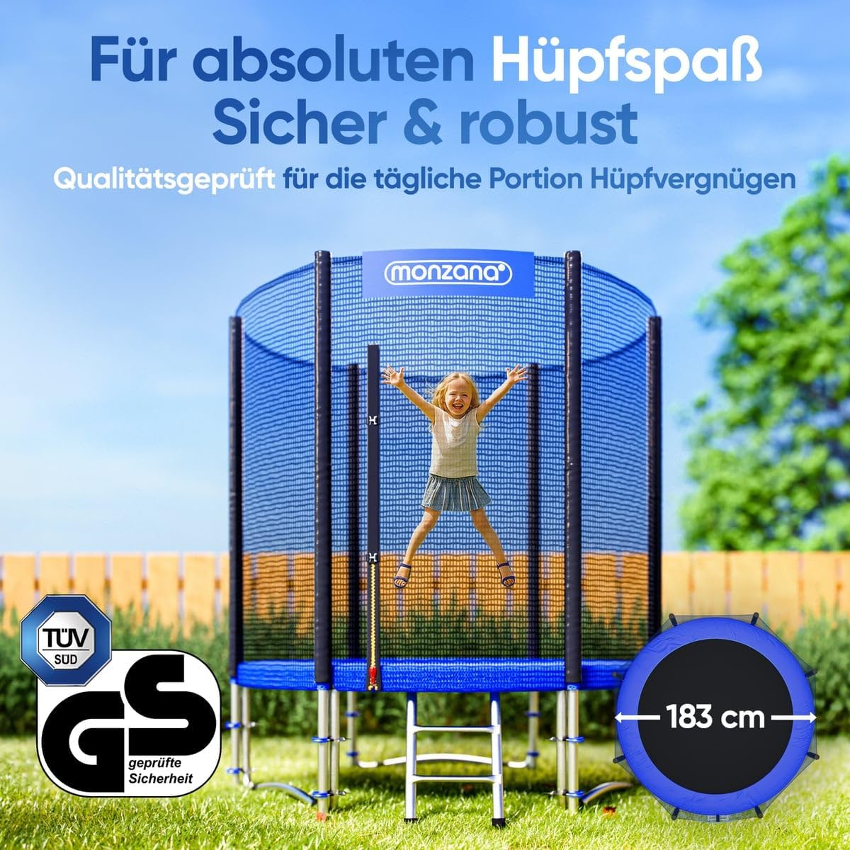 Detalle 2 de Monzana Trampolin Gartentrampolin 50 kg