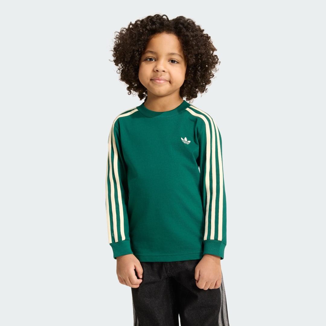 Detalle de Camiseta de manga larga con 3 bandas — Adidas, verde