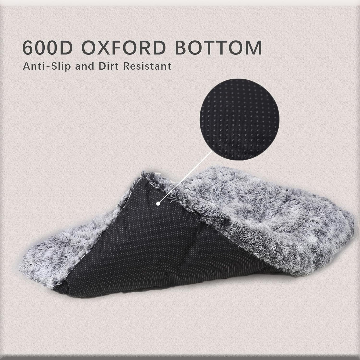 Detalle de Jaspuriea Medium Dog Bed: Washable Crate Mattress with Anti-Slip Bottom, 75x50x7cm