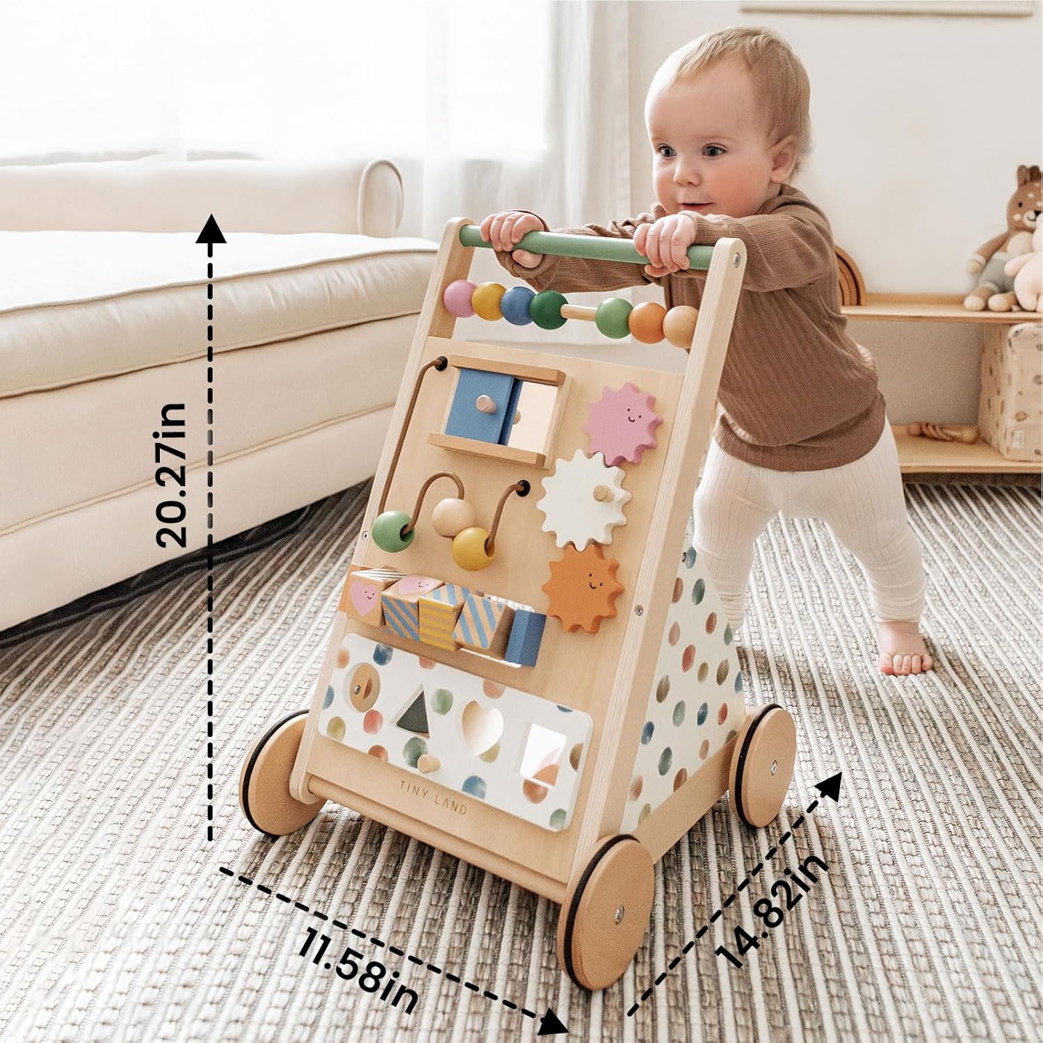 Thumbnail 5 de Tiny Land Wooden Baby Walker 🚼