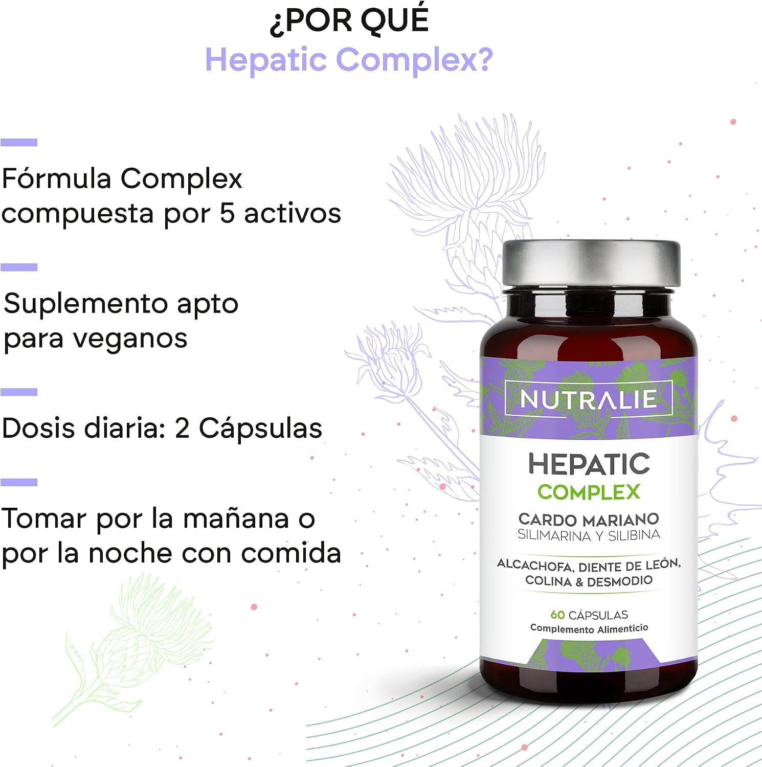 Detalle de Nutralie Cardo Mariano Hepatic Complex 2092mg