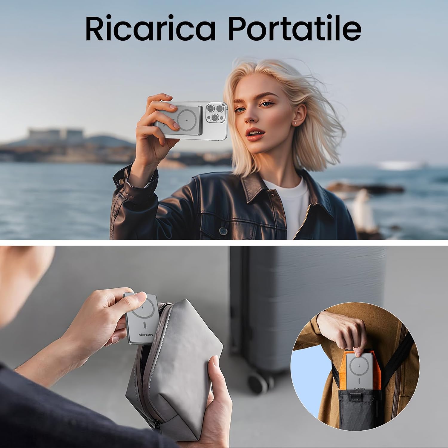 Detalle 2 de MANKIW Wireless PowerBank 5000mAh MagSafe