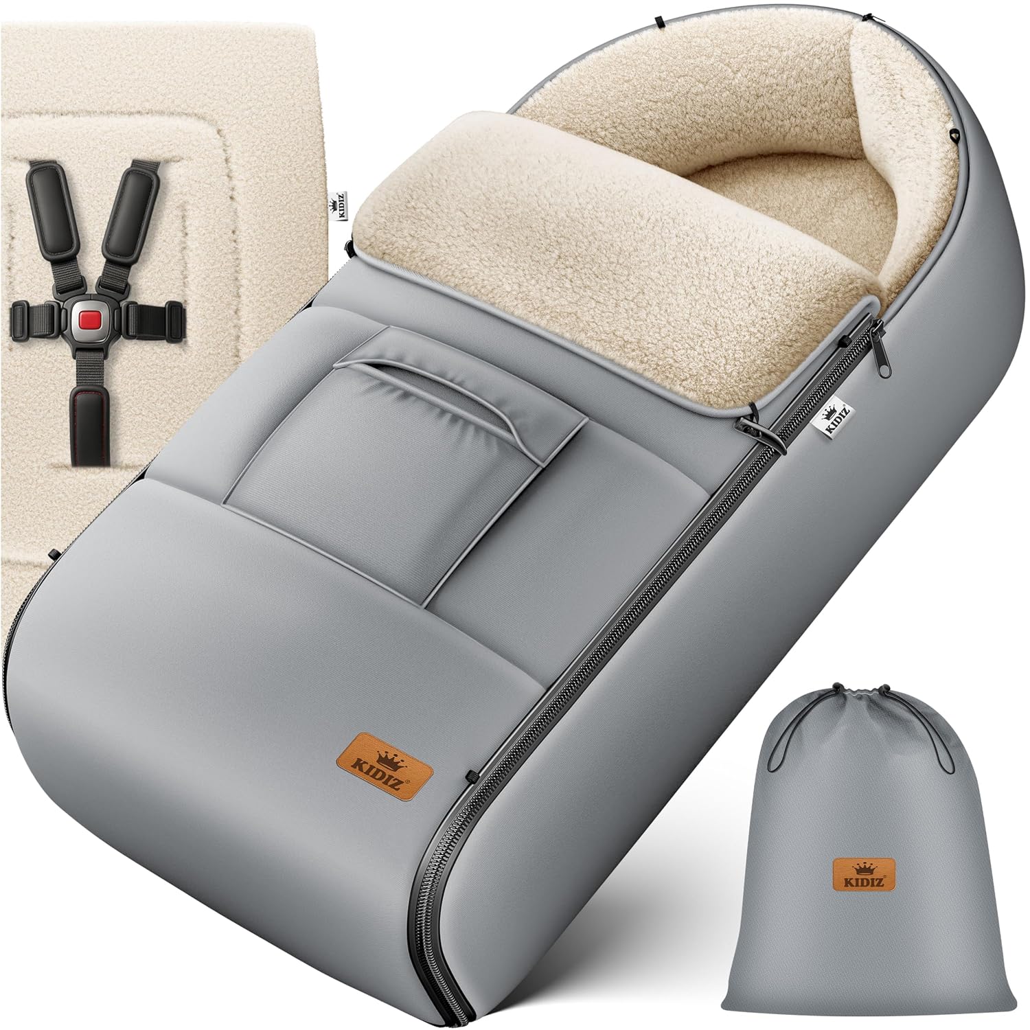 Detalle de Kidiz Babyfußsack Winterfußsack 95 cm