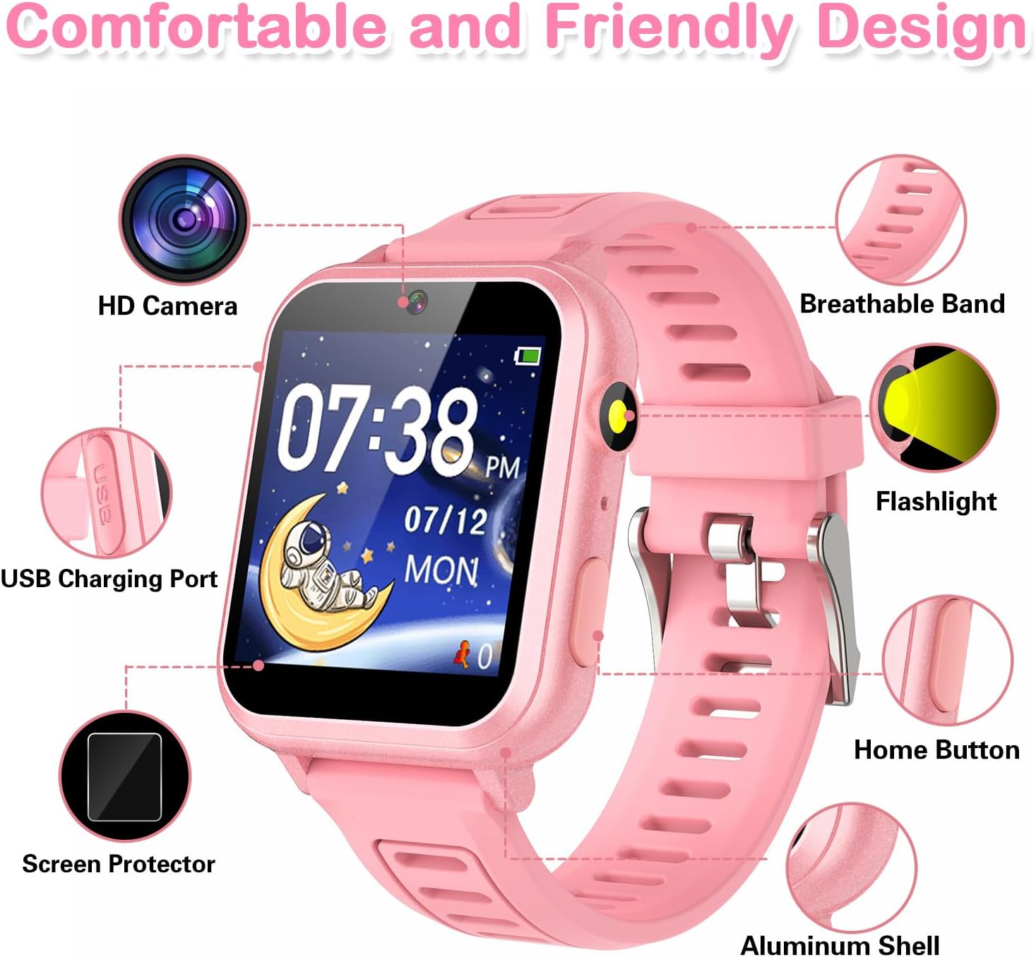Detalle de Cosjoype Kids Game Smart Watch for Girls Ages 6–12