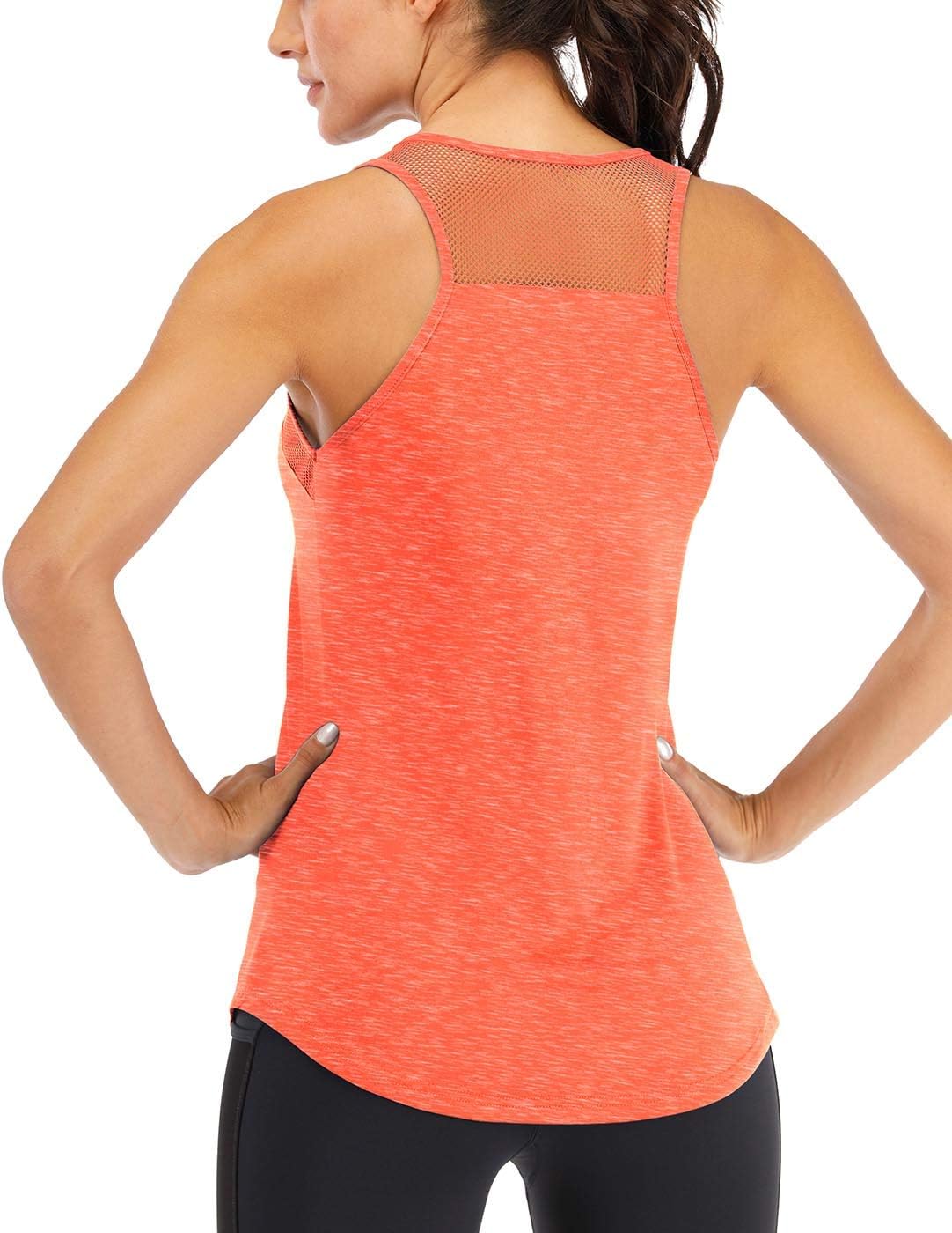 Detalle de ICTIVE Débardeur Sport Femme Maille Respirante – Dos croisé, léger et confortable pour running et musculation