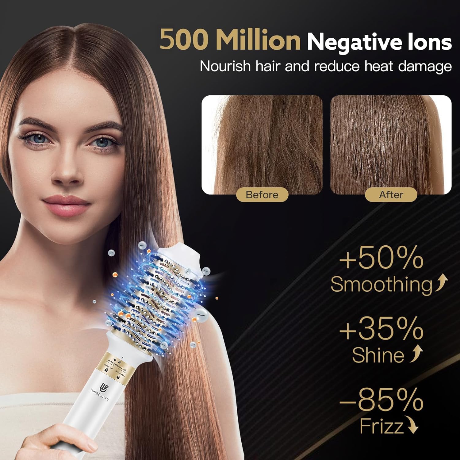 Thumbnail 3 de webeauty [6 in 1] Phon Capelli 110.000 giri/min e 500 milioni di ioni con 5 accessori, bianco
