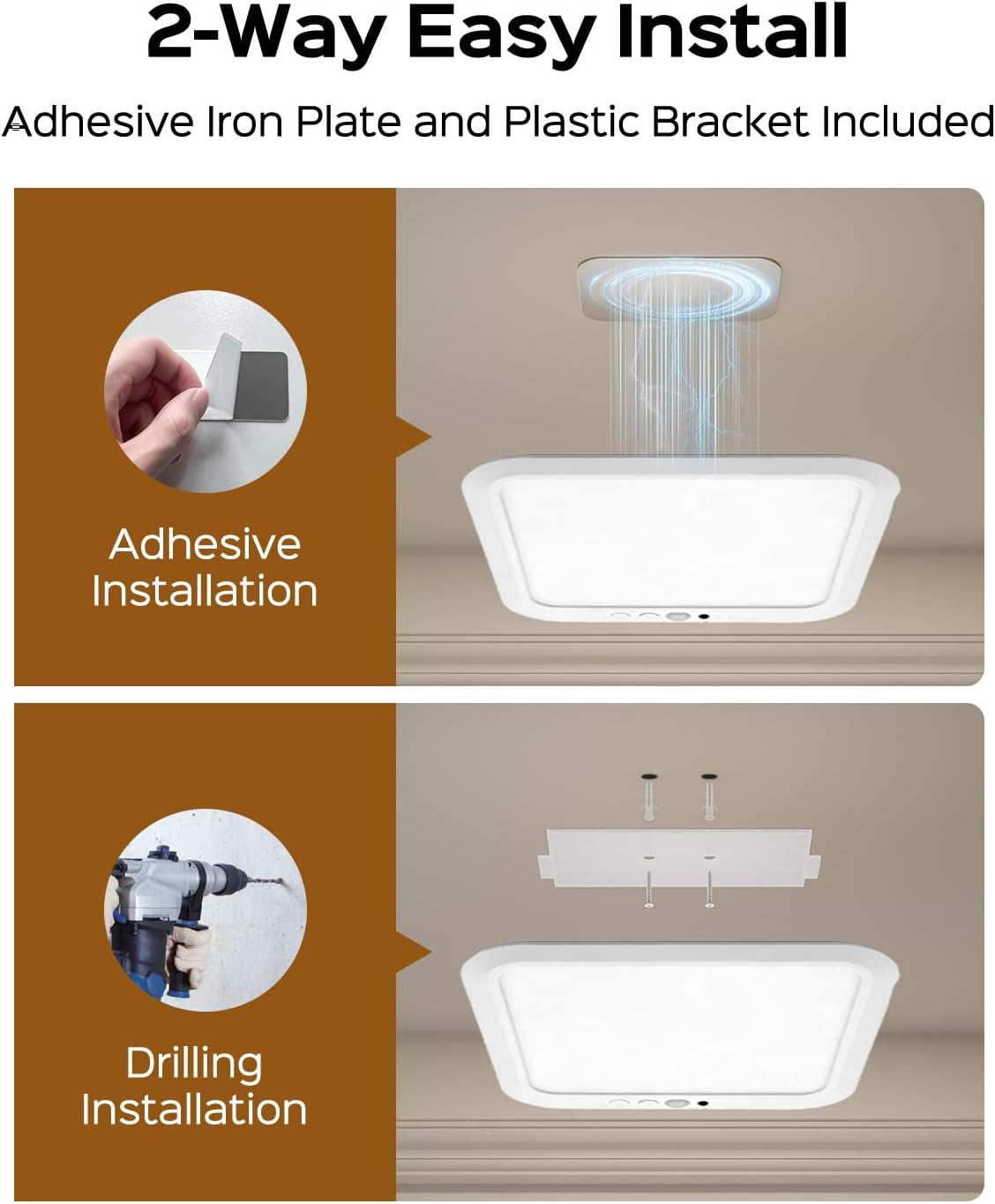 Thumbnail 2 de FIONSUN CL002-WH2P-FNCA Motion Sensor Ceiling Lights, 2-Pack