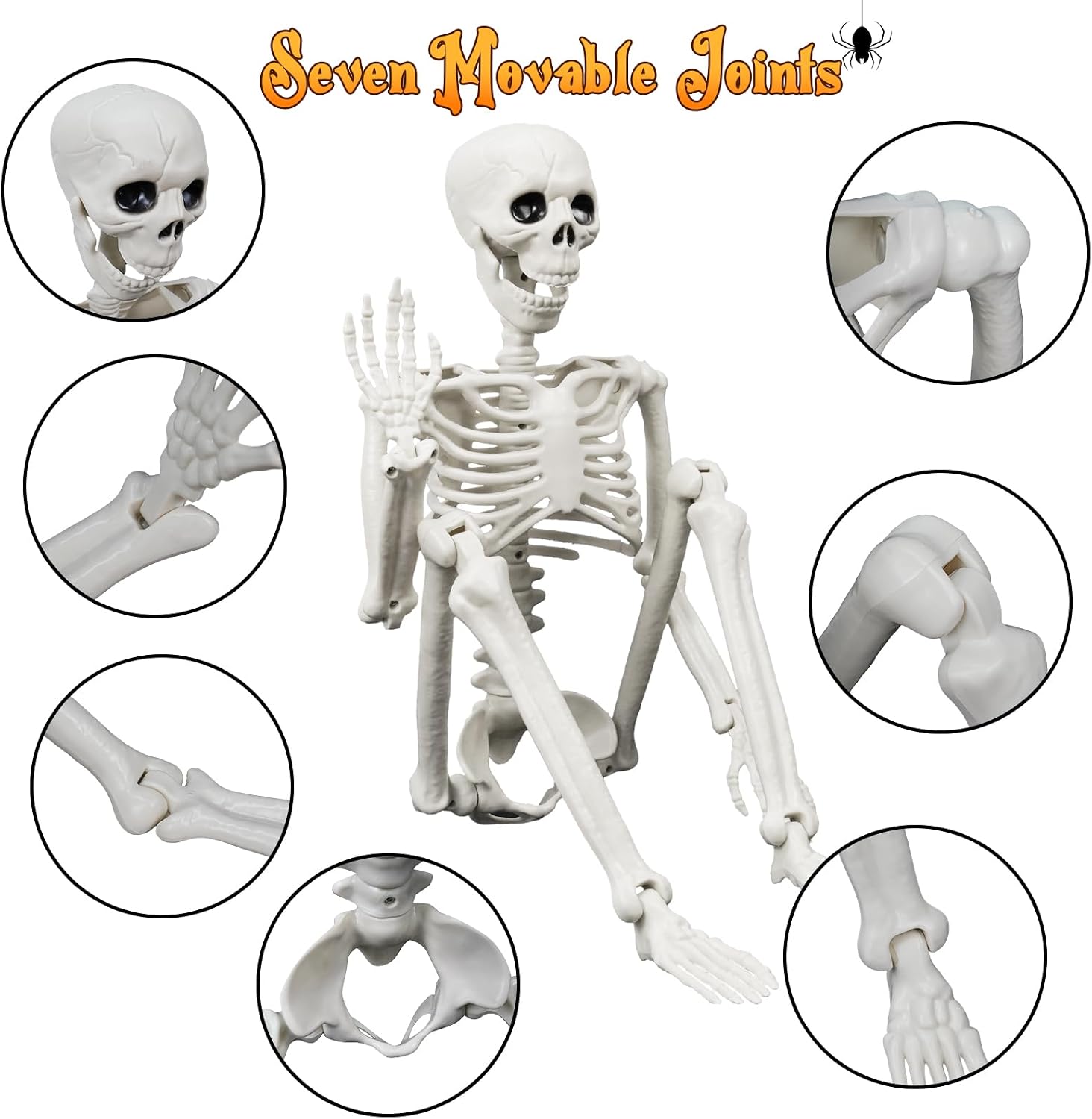 Detalle 1 de Lighted Human and Dog Skeleton Decorations, 36-Inch