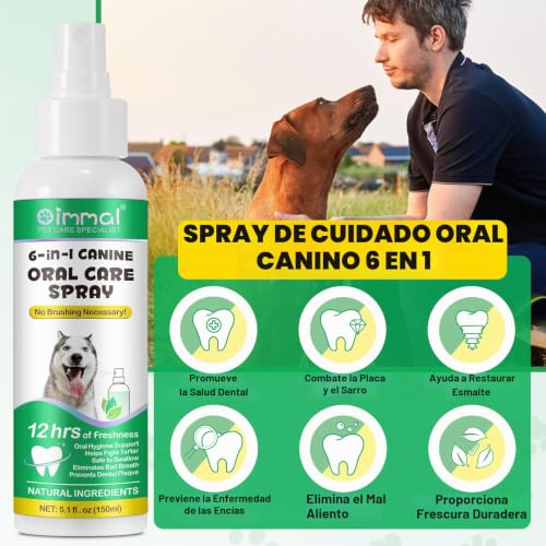 Detalle 2 de CiAIplw Spray dental 6 en 1 para perros y gatos: cuidado bucal práctico sin cepillos