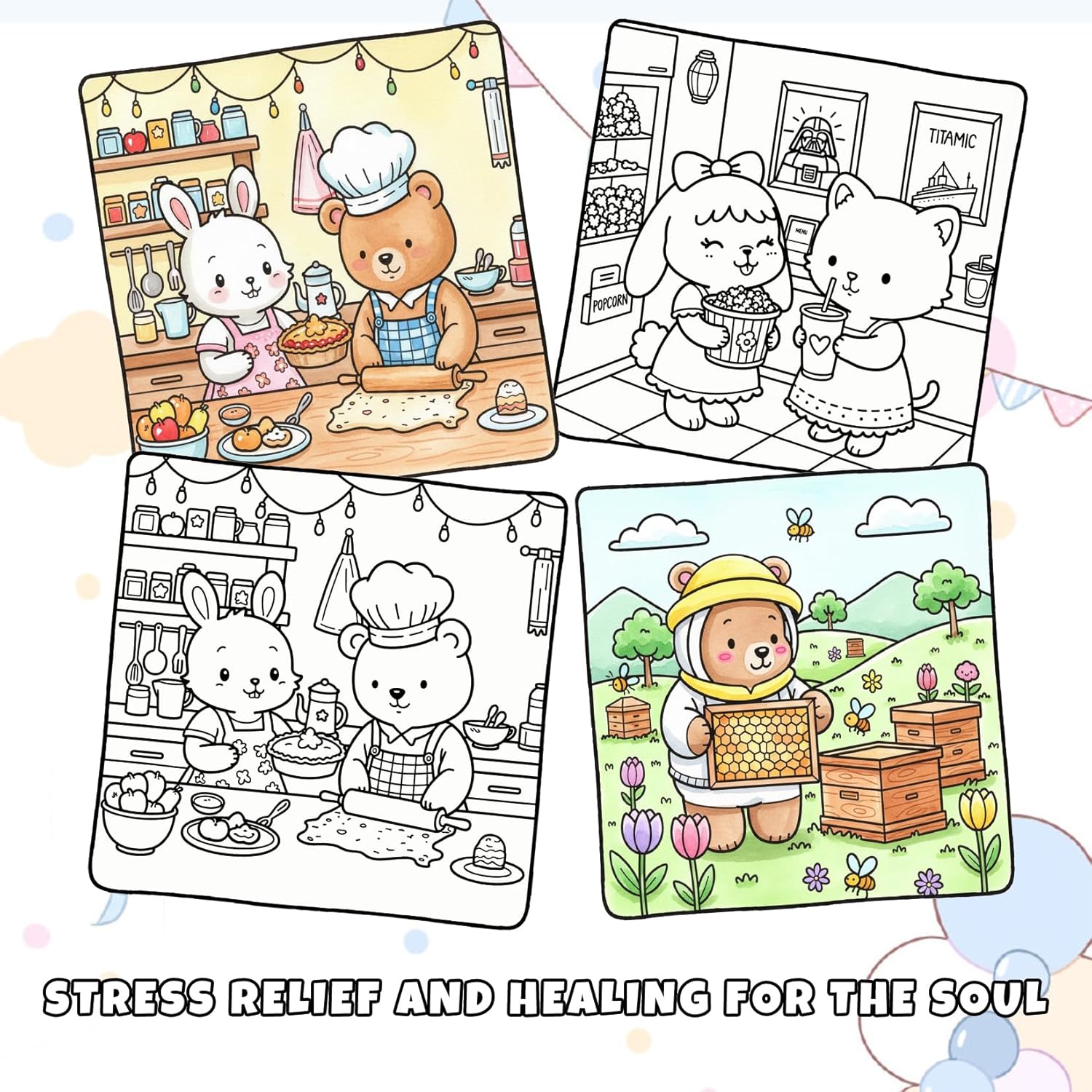 Thumbnail 4 de FUN LAVIE Cosy Colouring Book for Adults Relaxation 🎨