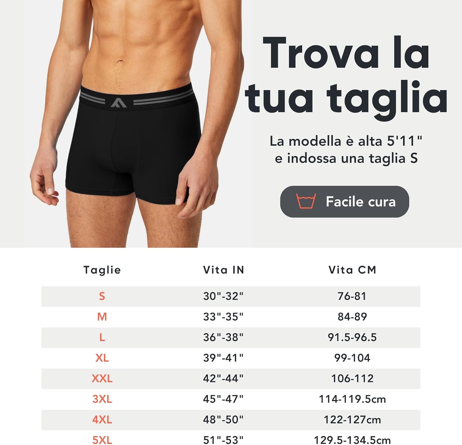 Detalle de FM London Boxer da Uomo in Bambù Morbidi – Confezione da 5, senza etichetta, elastico 4 vie