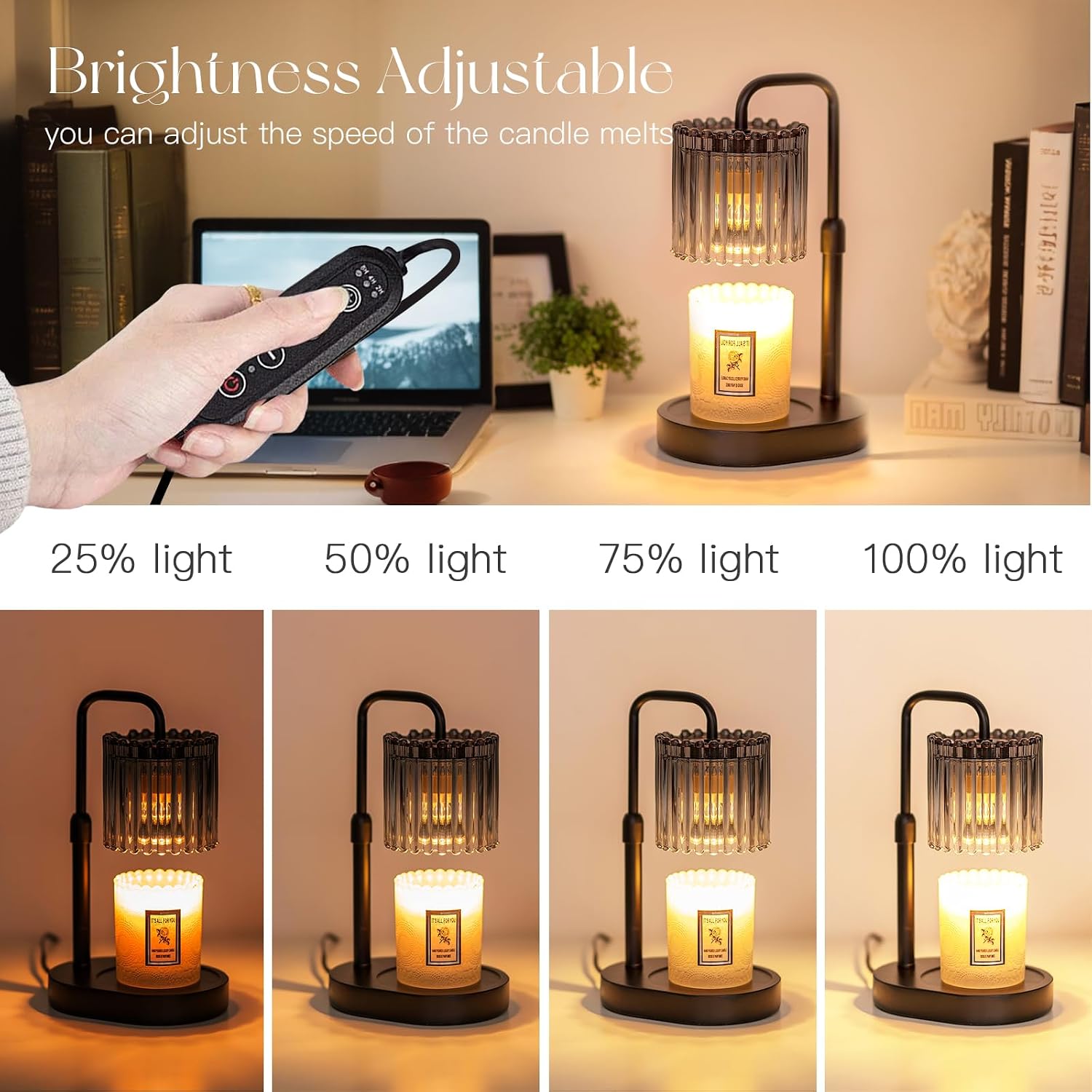 Detalle de Candeldo candle warmer lamp with timer, dimmer and height adjustment