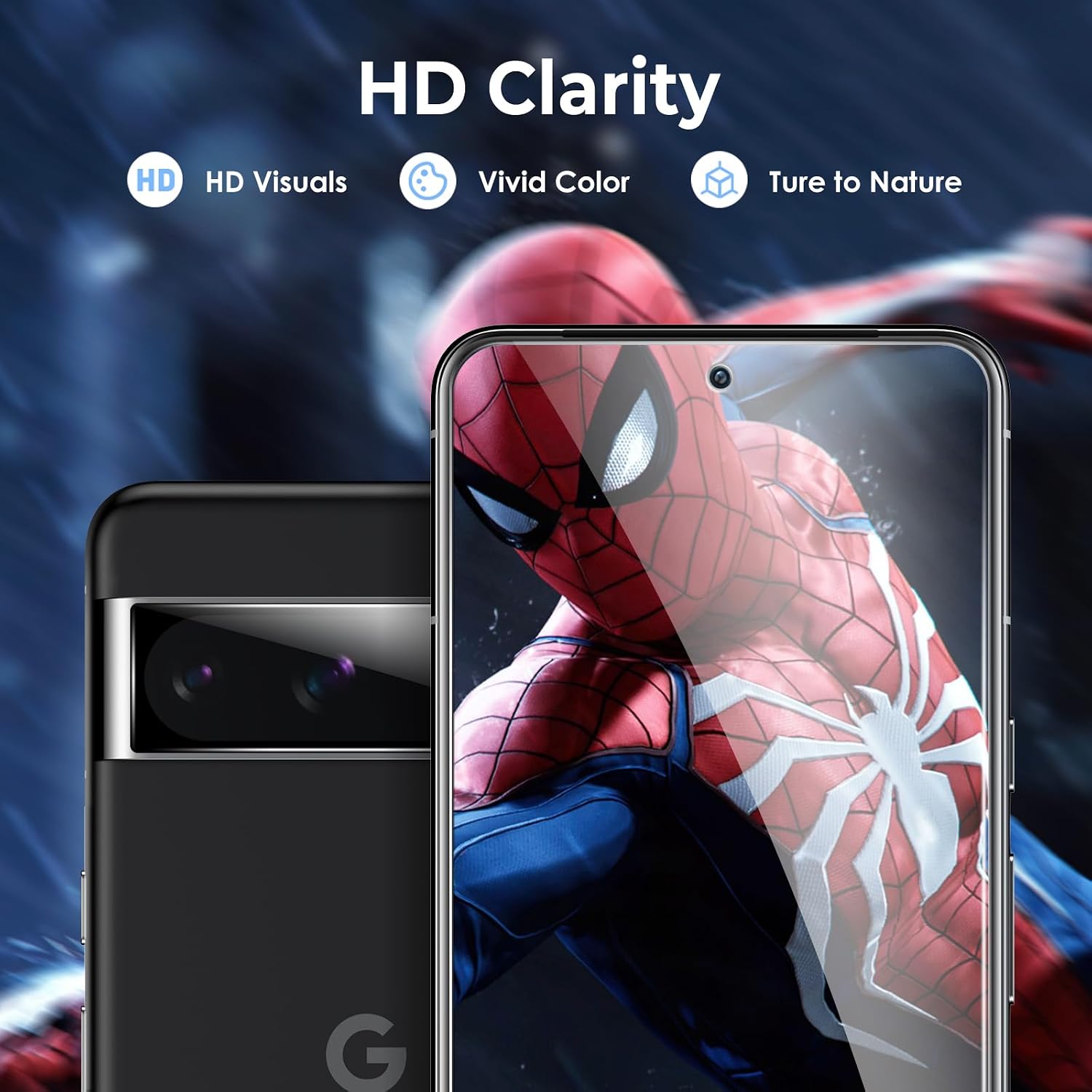 Thumbnail 6 de LK 2+2 Pack Screen Protector for Google Pixel 8 Pro (2 tempered glass screen protectors + 2 camera lens protectors)