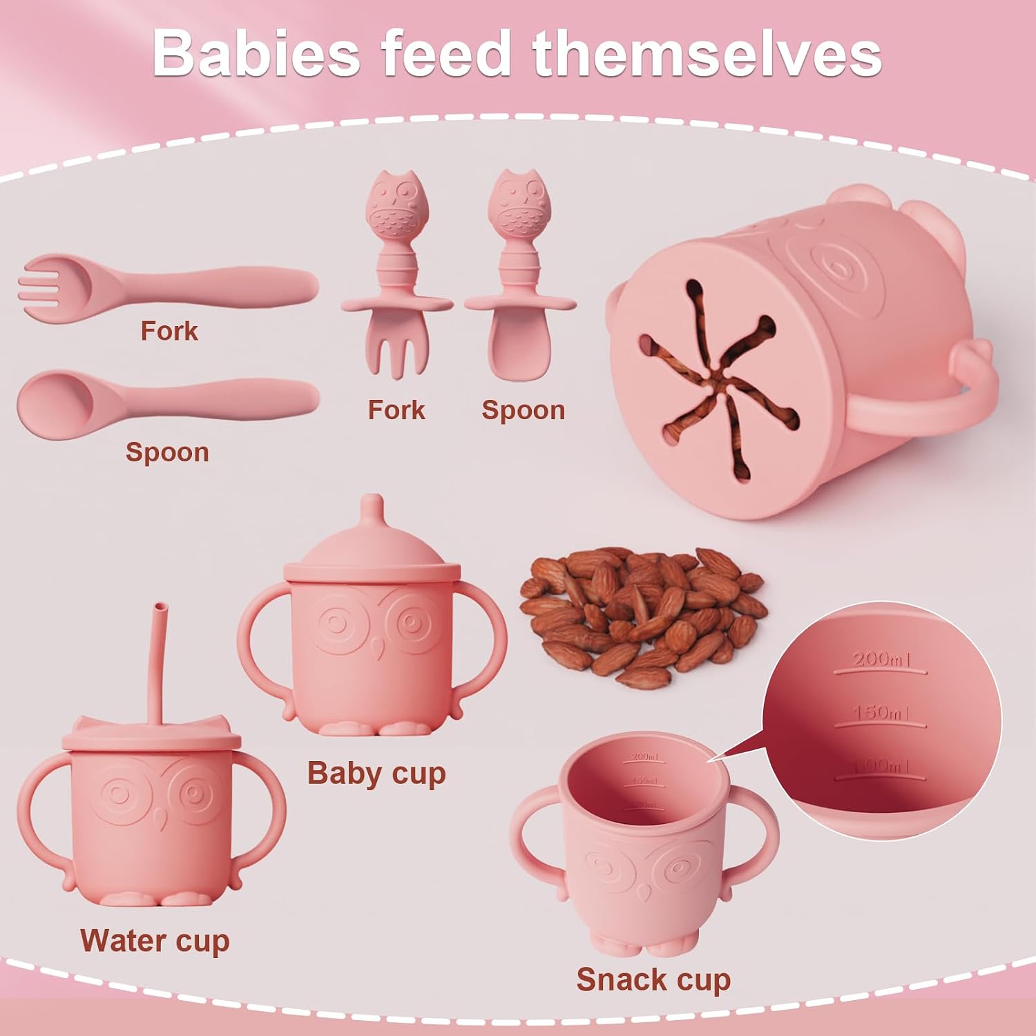 Detalle de Silicone Baby Feeding Set, 10-Piece