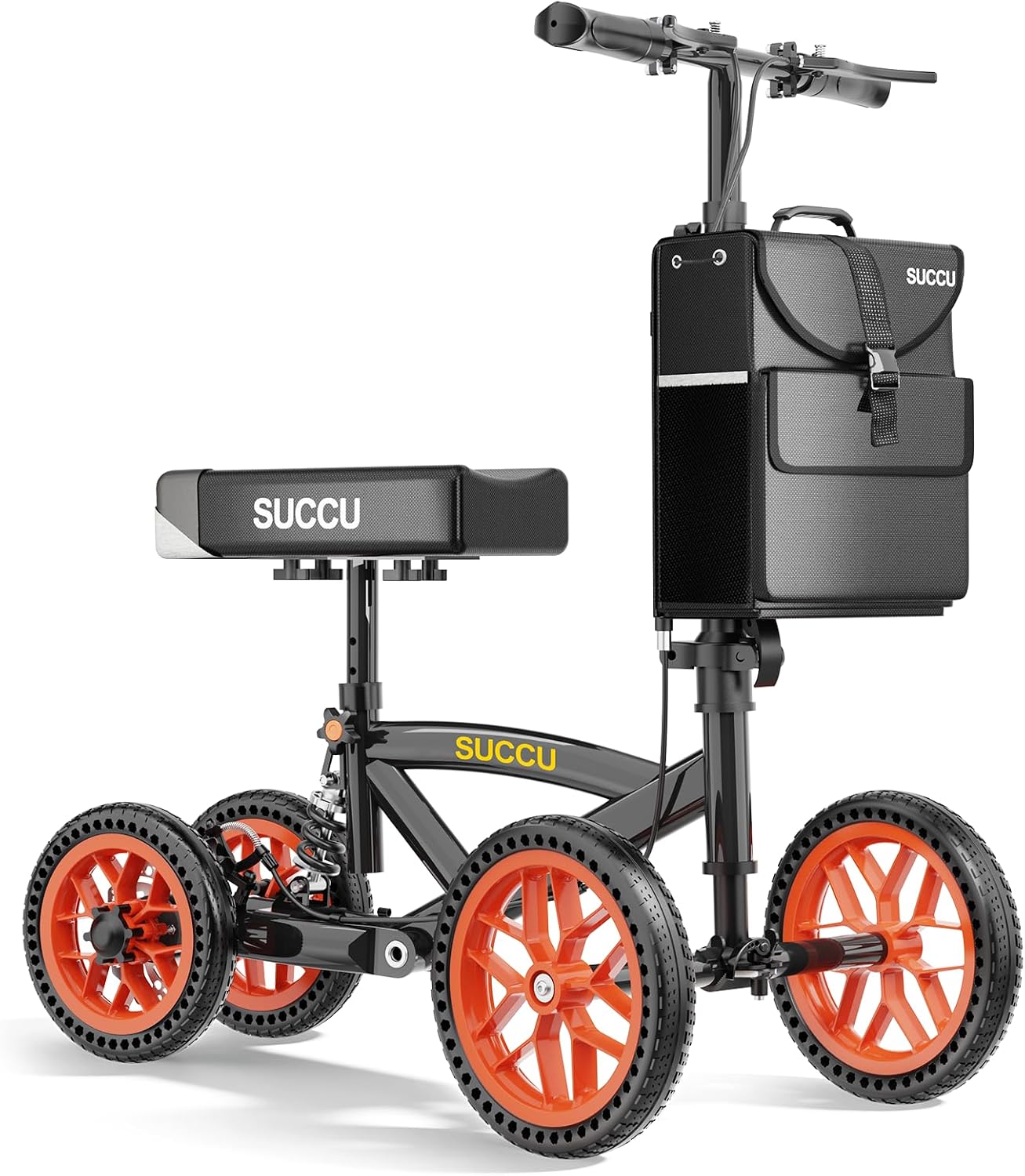 Detalle de SUCCU All-Terrain Knee Scooter, 11-Inch PU Wheels, 300 lb Capacity