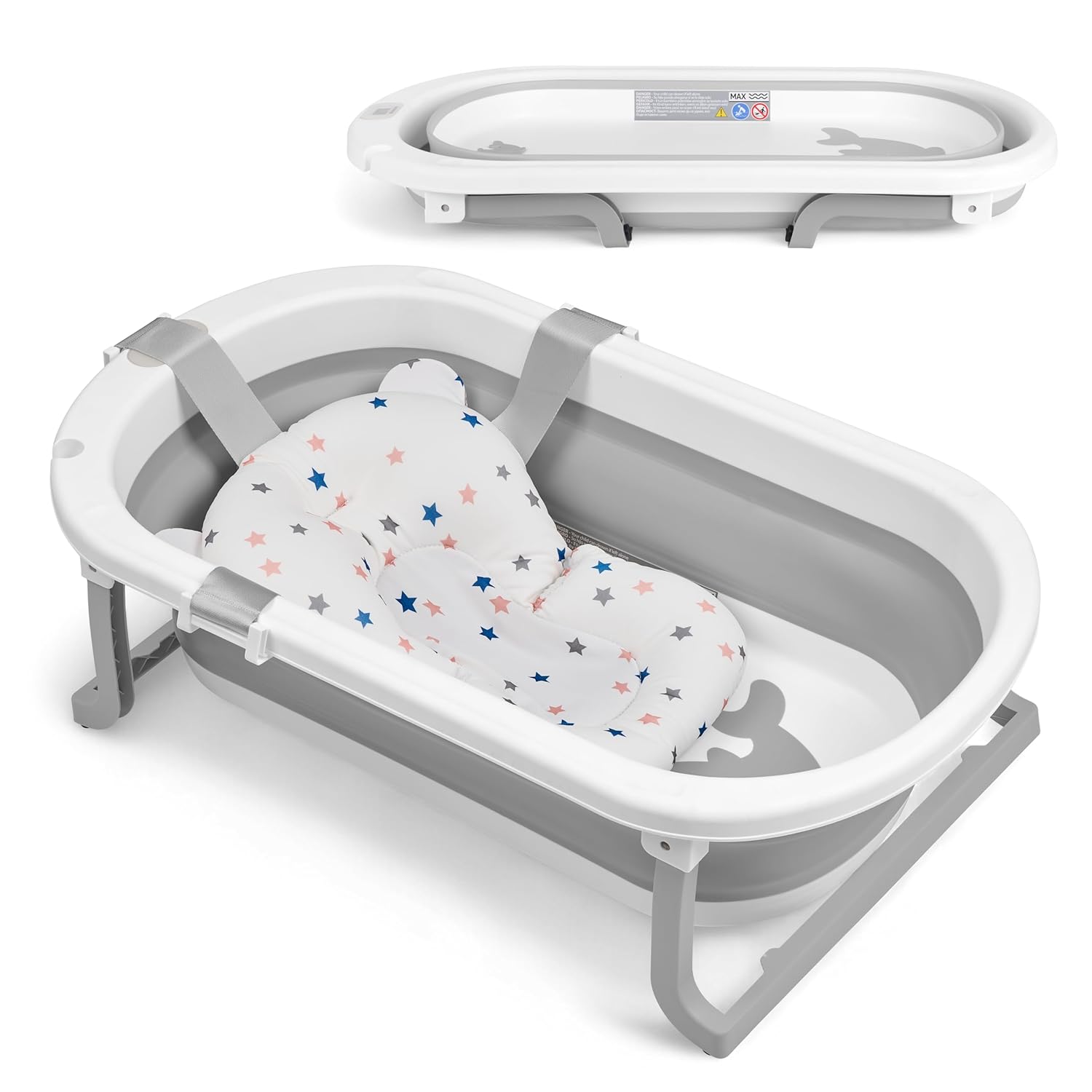 Thumbnail 6 de KikkaBoo Babybadewanne WILLY – faltbares Design, Temperaturanzeige & rutschfeste Füße