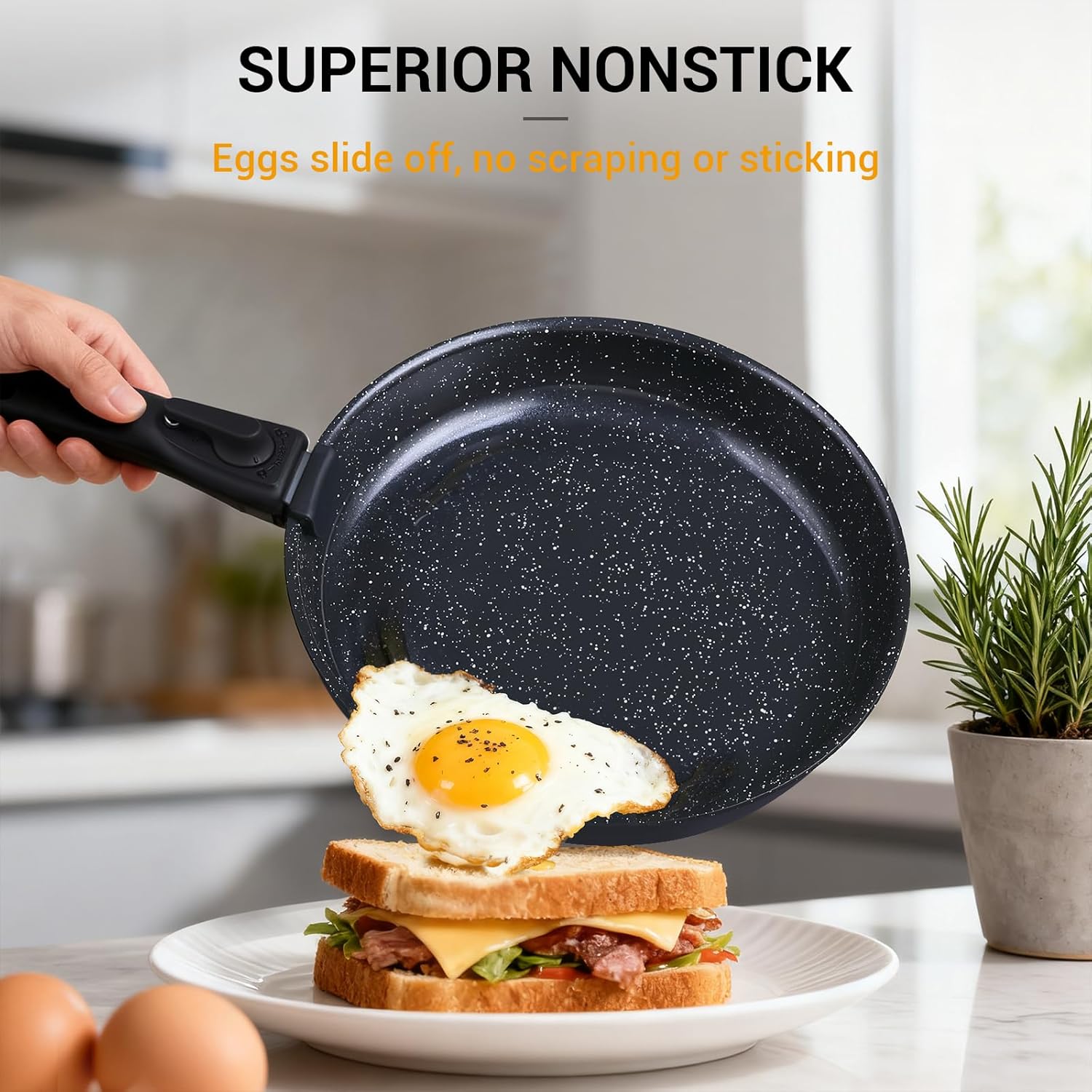 Detalle de Ammeloo 21-Piece Ceramic Cookware Set 🥘